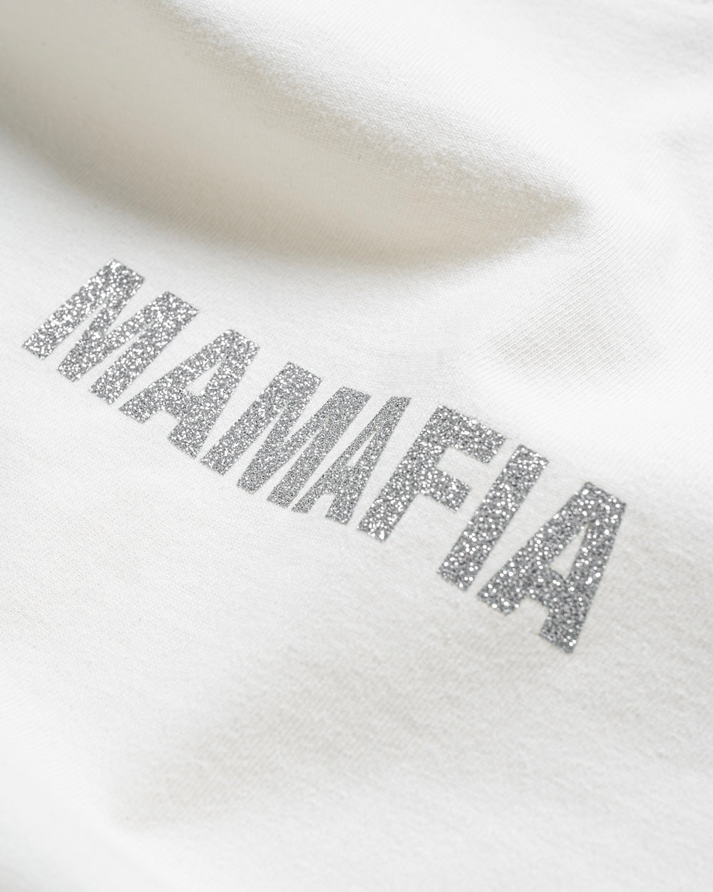 MAMAFIA GLITTER T-SHIRT - WHITE