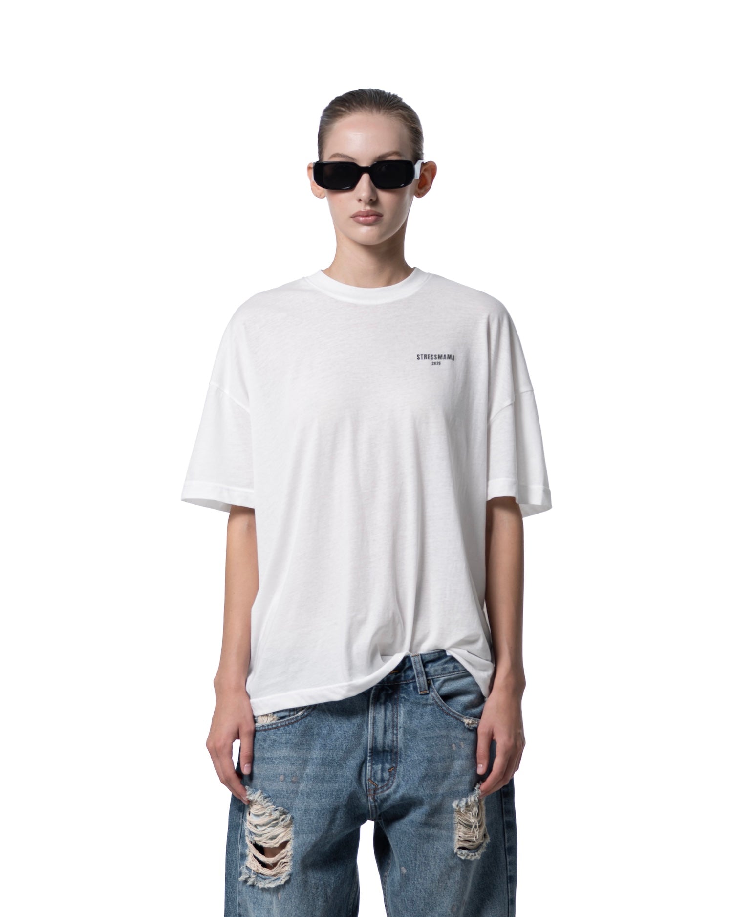 SS26 SHEER T-SHIRT - WHITE – STRESSMAMA