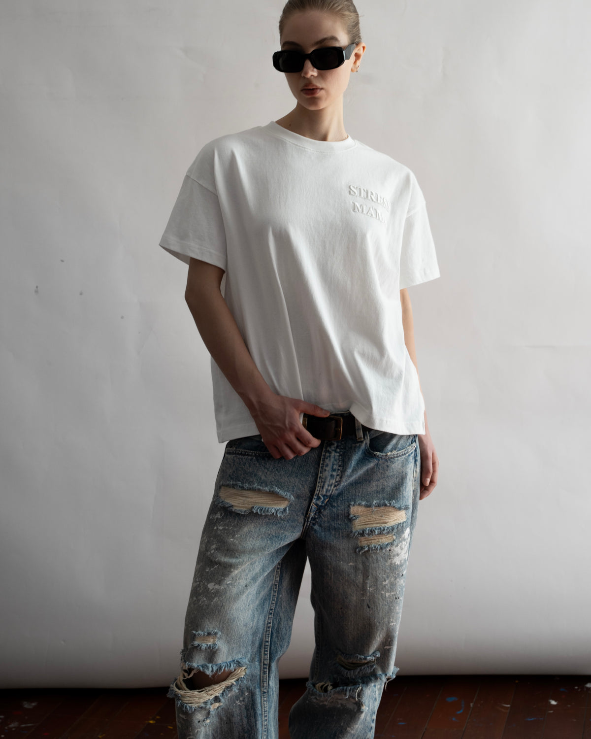 SSMA EMBROIDERY BASIC T-SHIRT - WHITE