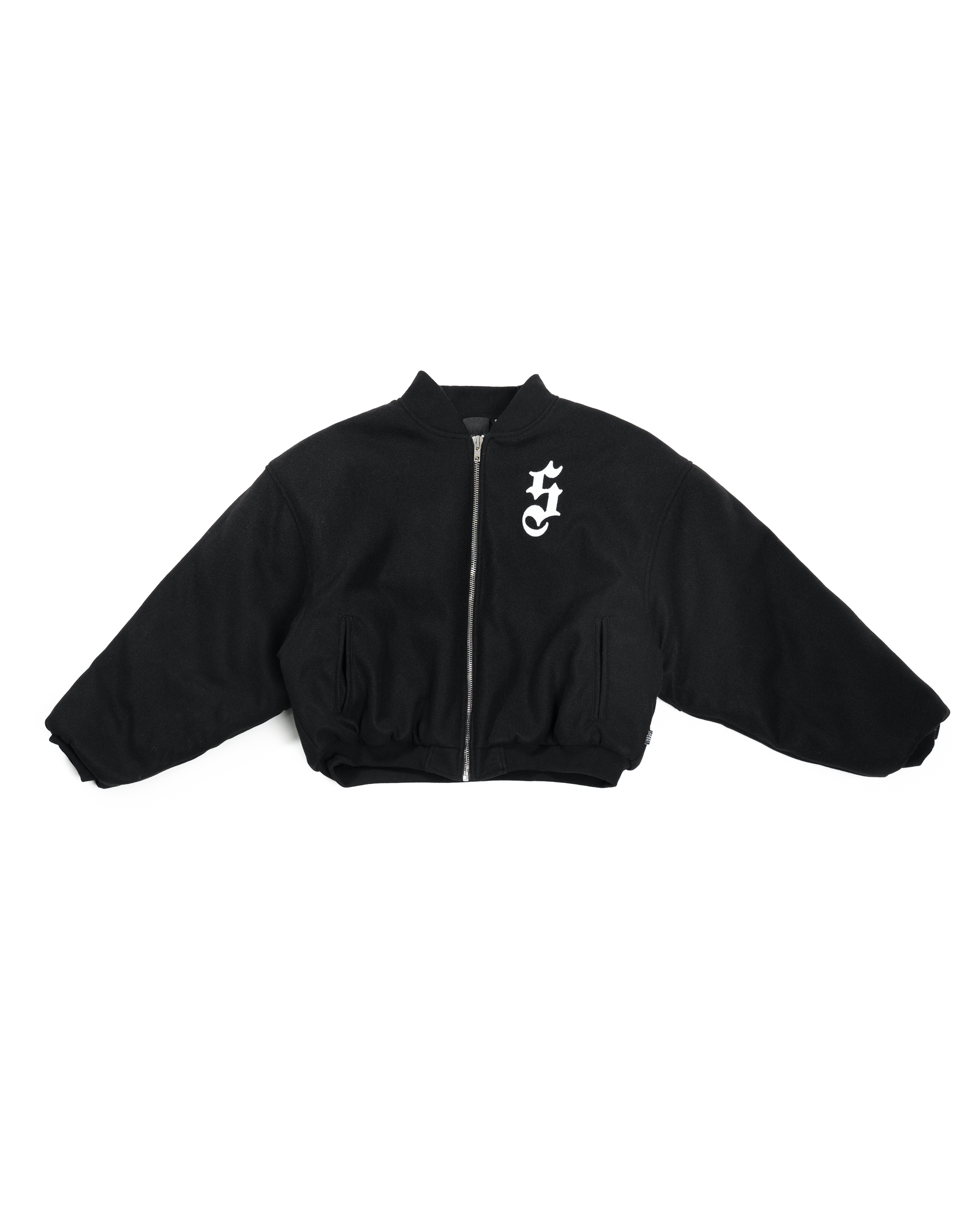 FW25 "S" BOMBER - BLACK