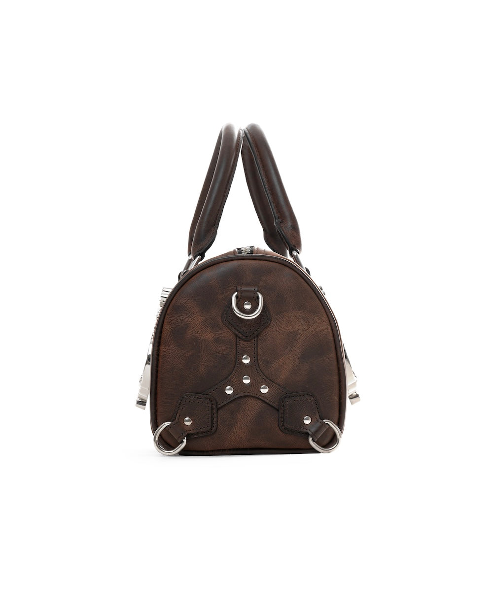 SSMA COWHIDE LEATHER BAG - PLAIN BROWN