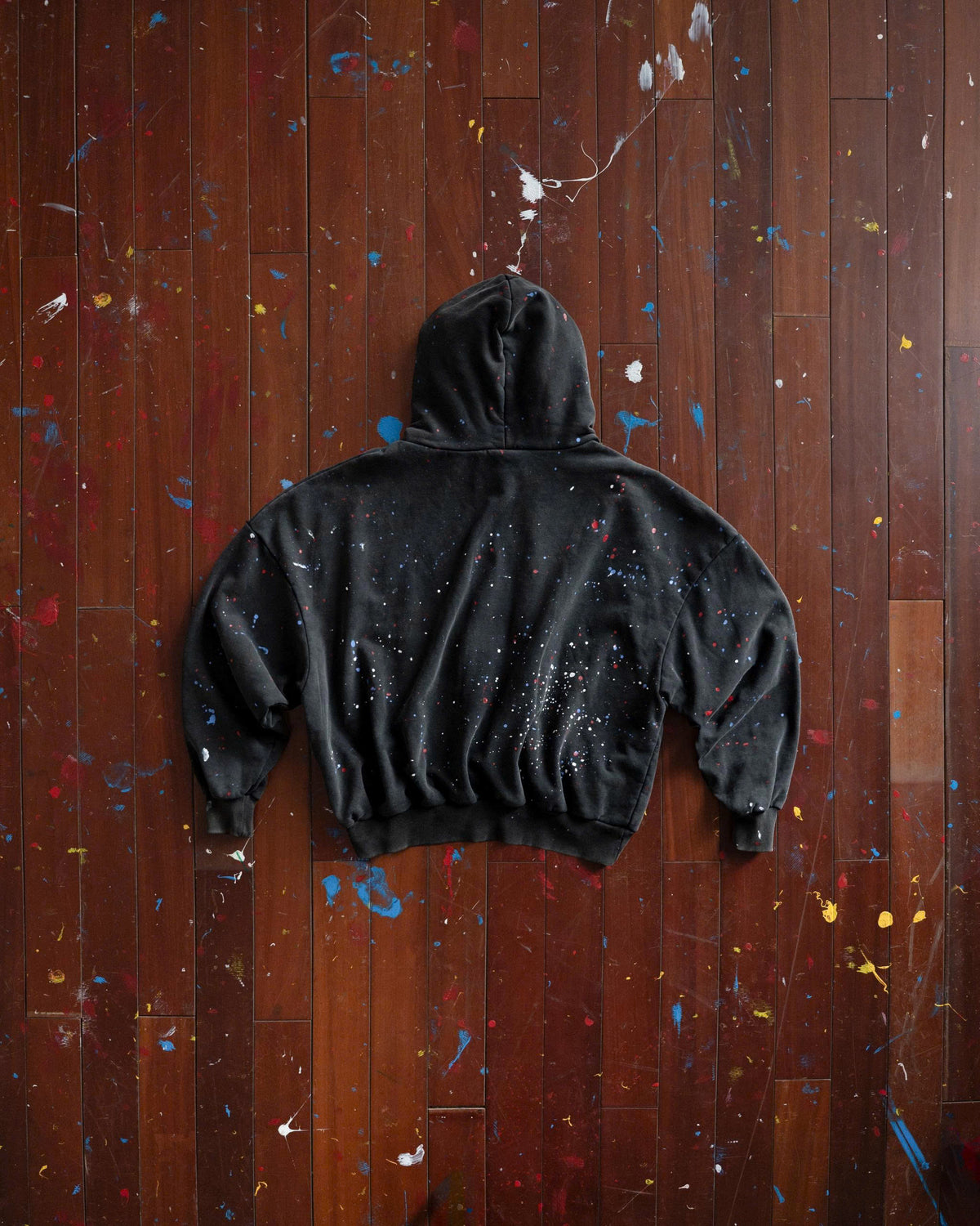 SSMA PAINT SPLATTER HOODIE - BLACK