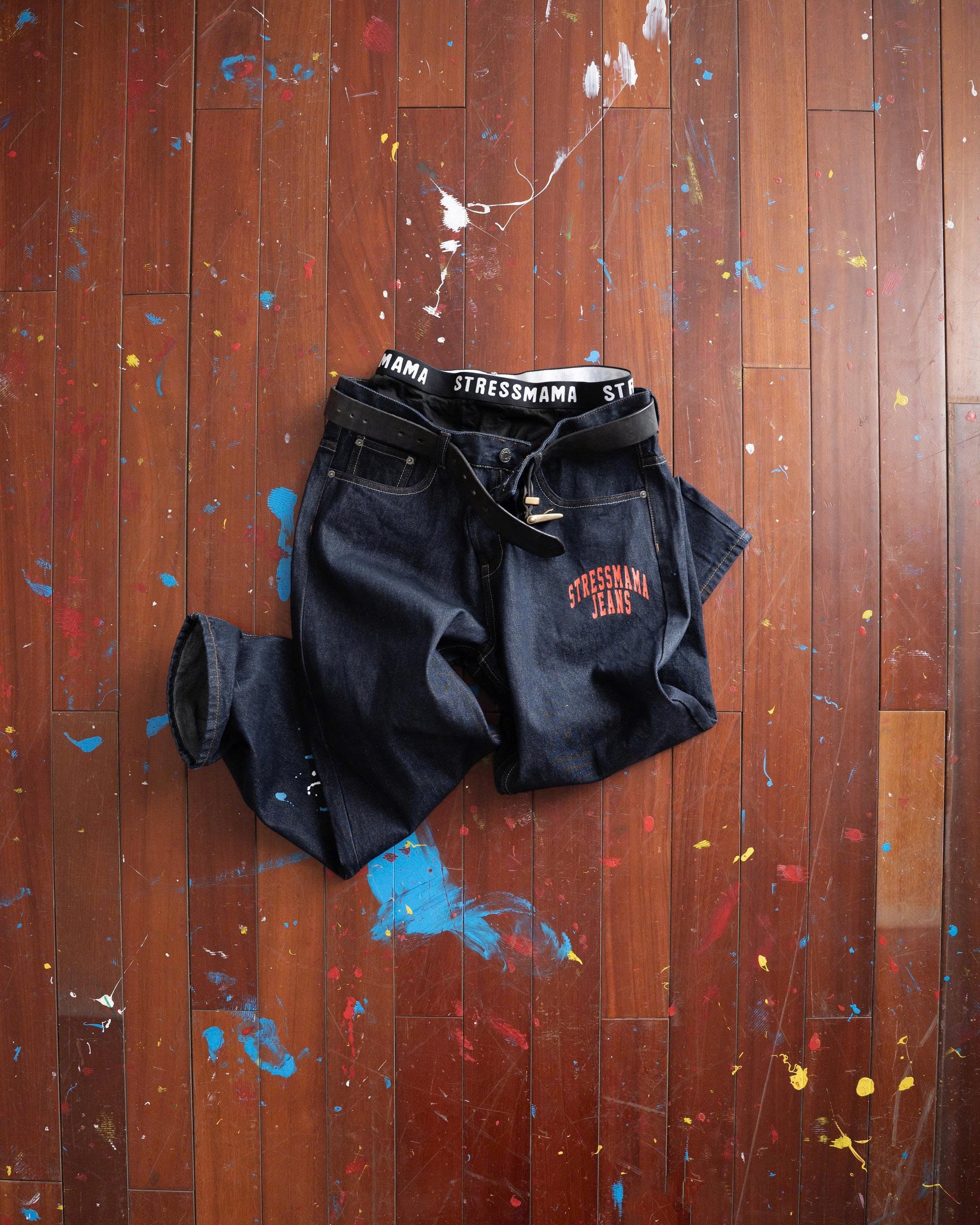 SSMA COLOR SPLATTER JEANS - DARK BLUE