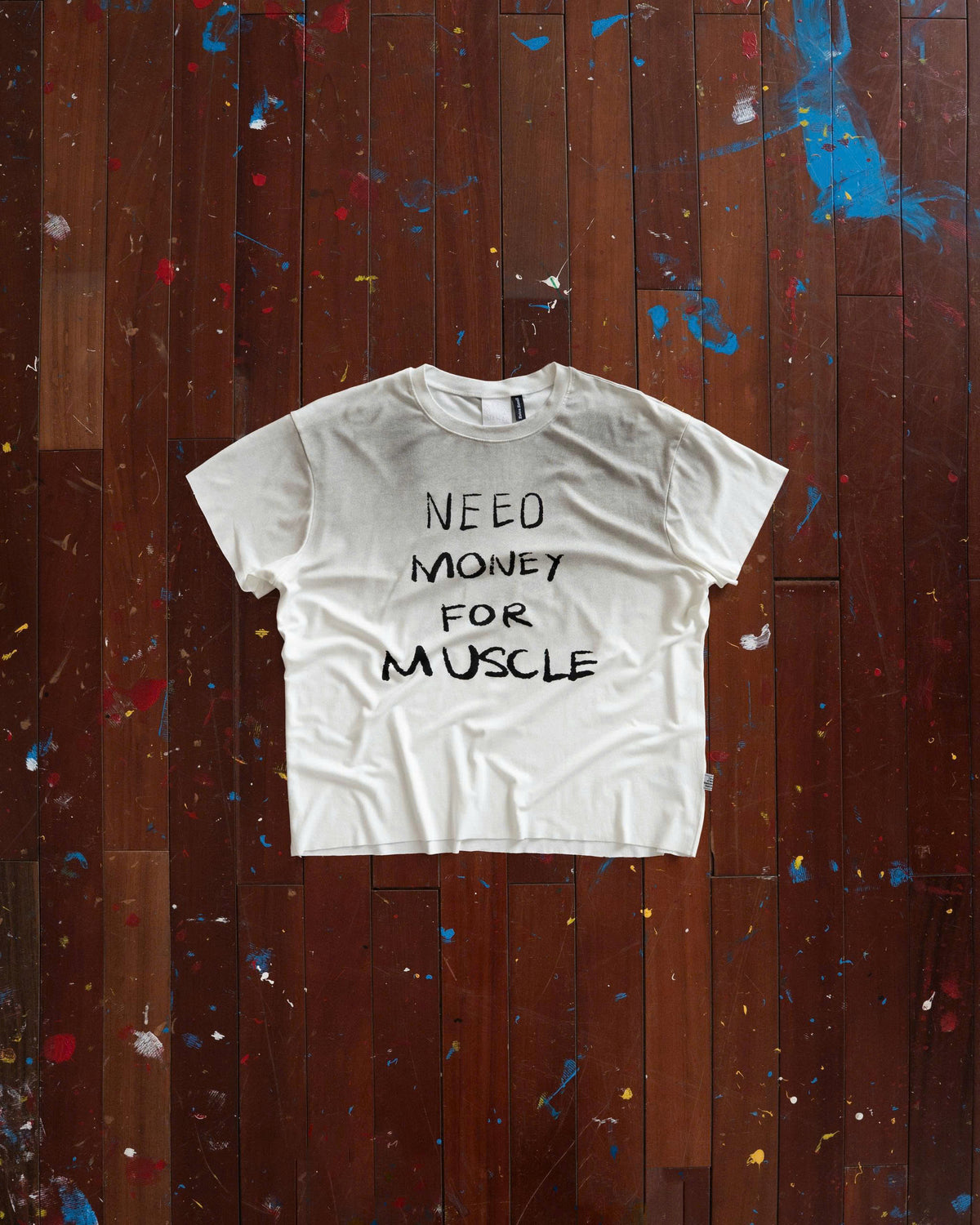 SSMA NEED MONEY FOR MUSCLE T-SHIRT - WHITE