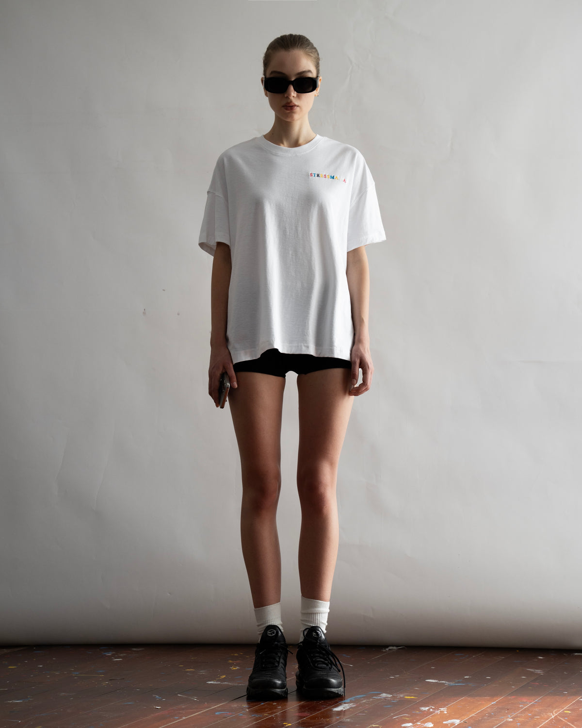 SSMA RAINBOW EMBROIDERY T-SHIRT - WHITE