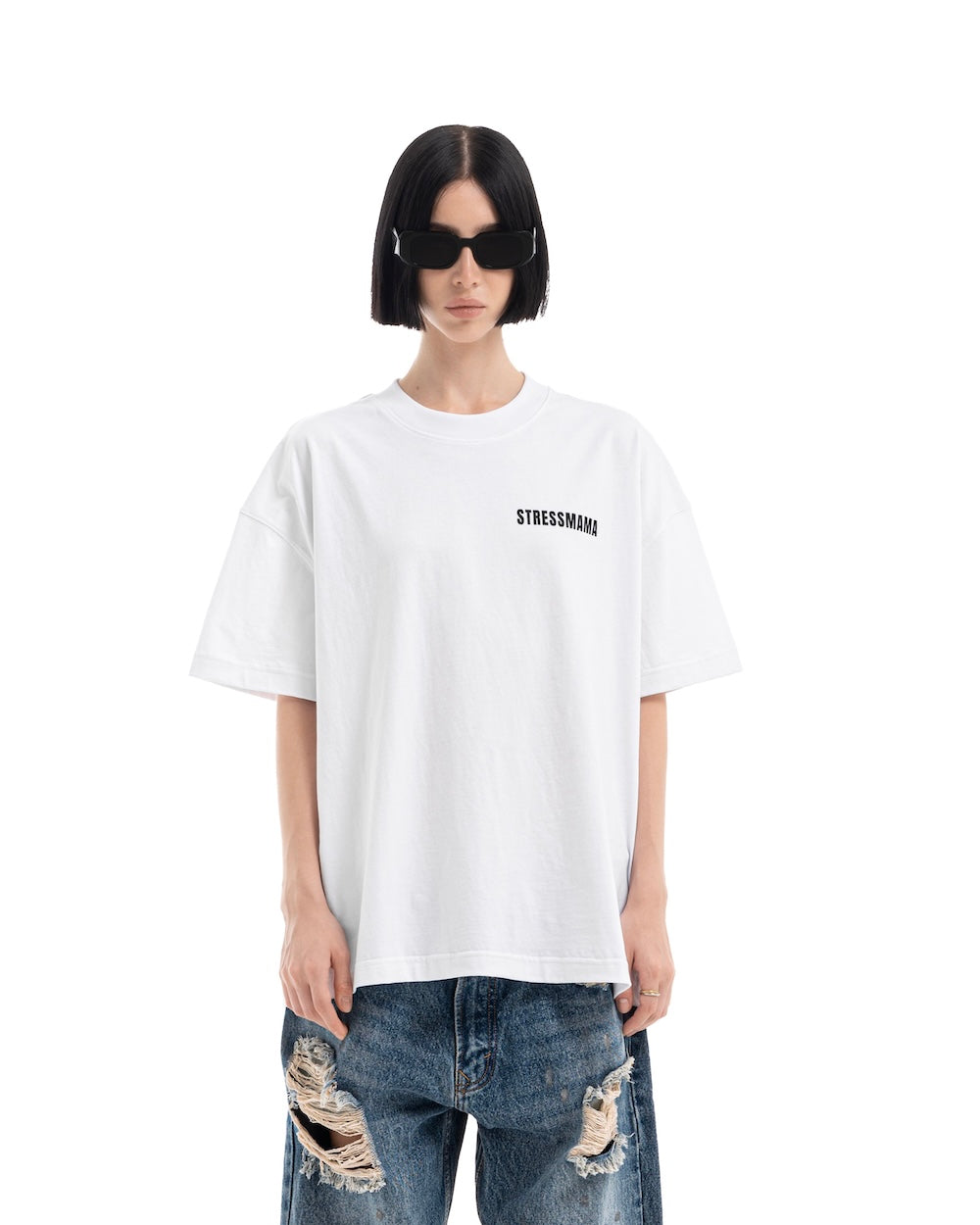 FW25 BASIC T-SHIRT - WHITE – STRESSMAMA