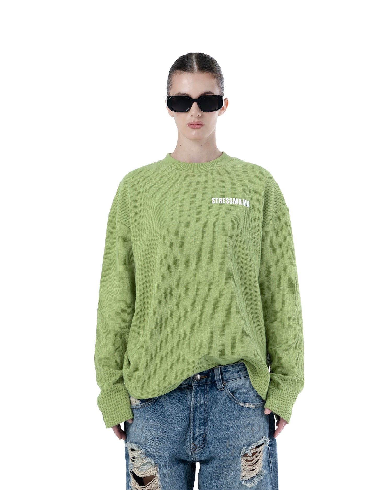 SS26 WAFFLE LONGSLEEVE - GREEN