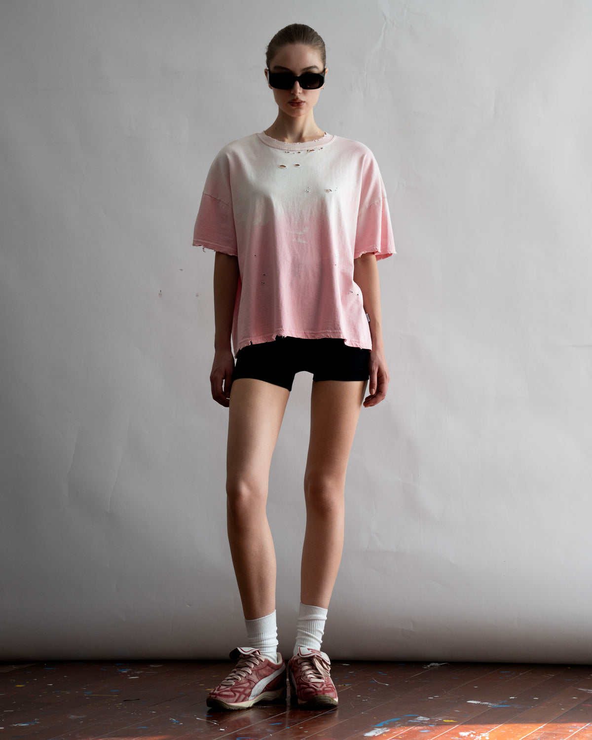 SSMA RUST DISTRESS T-SHIRT - PINK
