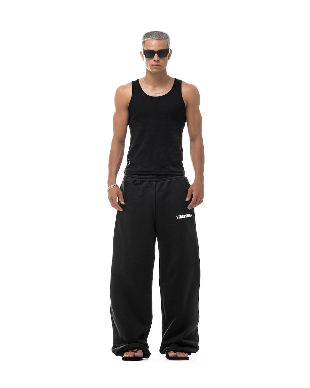 FALL25 LOGO SWEAT PANTS - BLACK