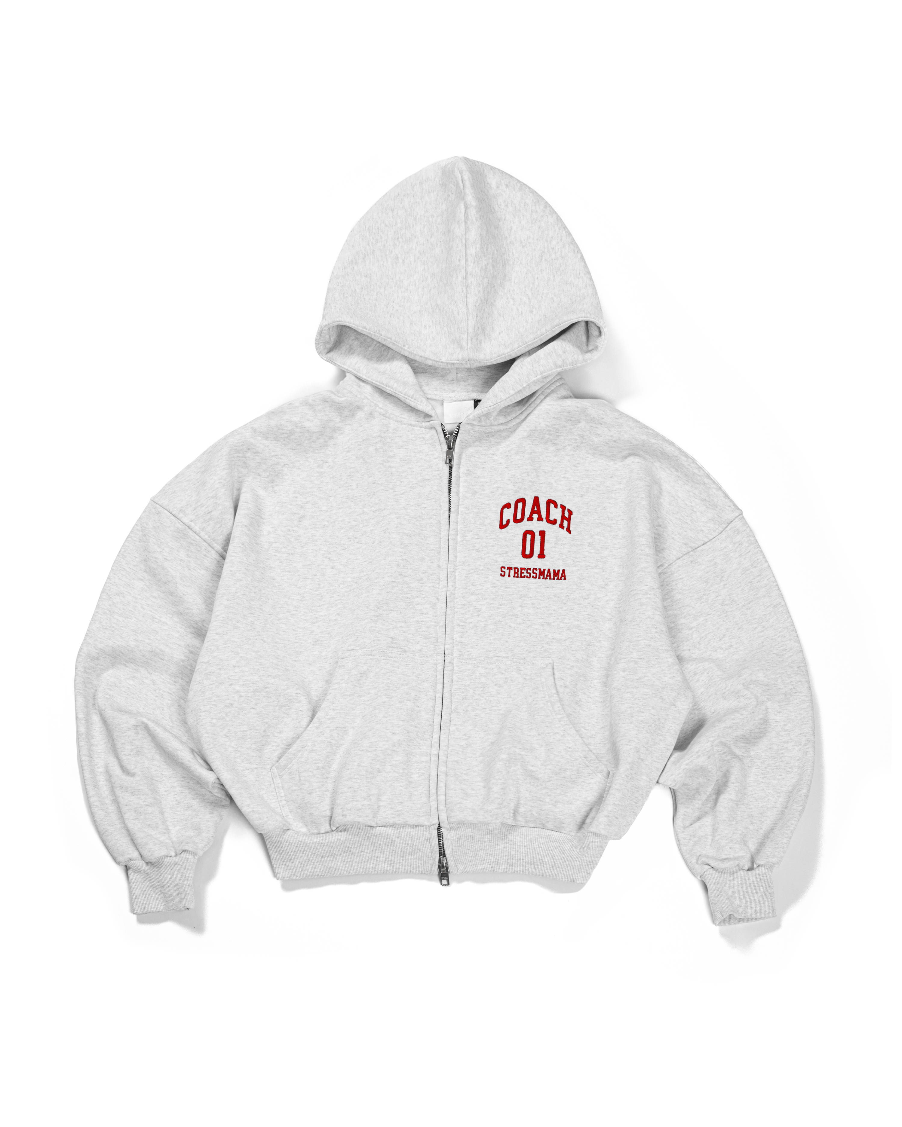 FW25 PT UNIVERSITY ZIP HOODIE - GRAY