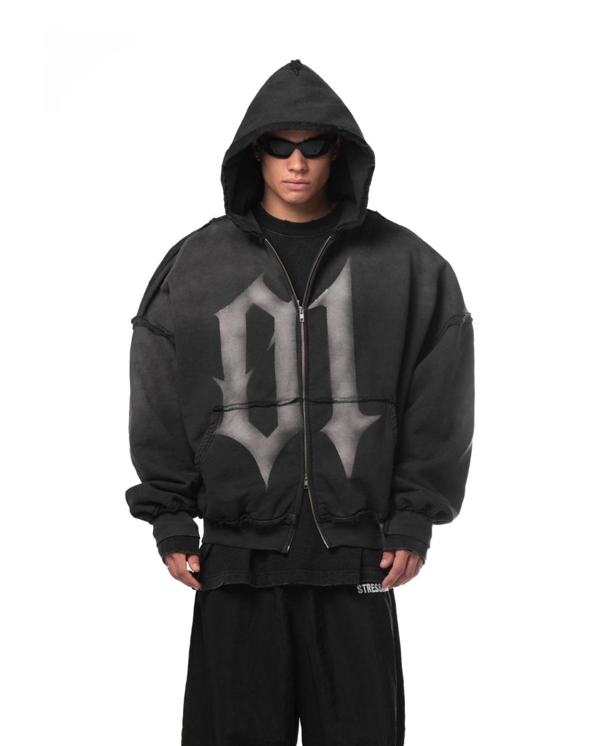 MAMAFIA 01 ZIP HOODIE - BLACK