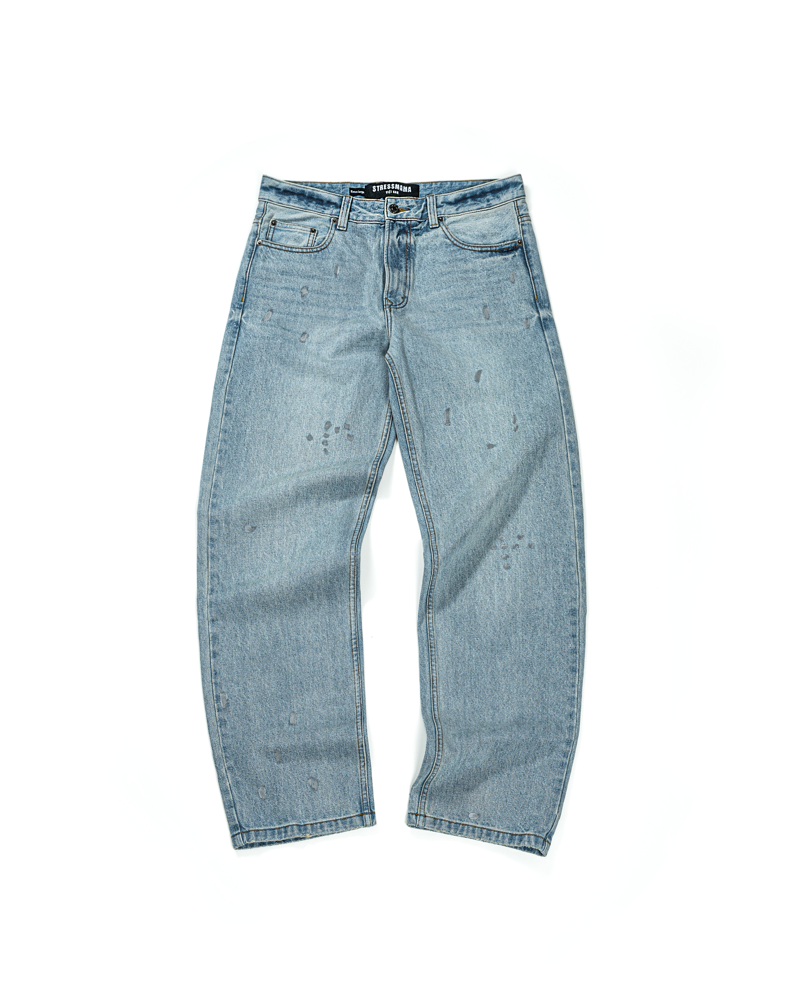 FW25 PAINT SPLATTER JEANS - BLUE