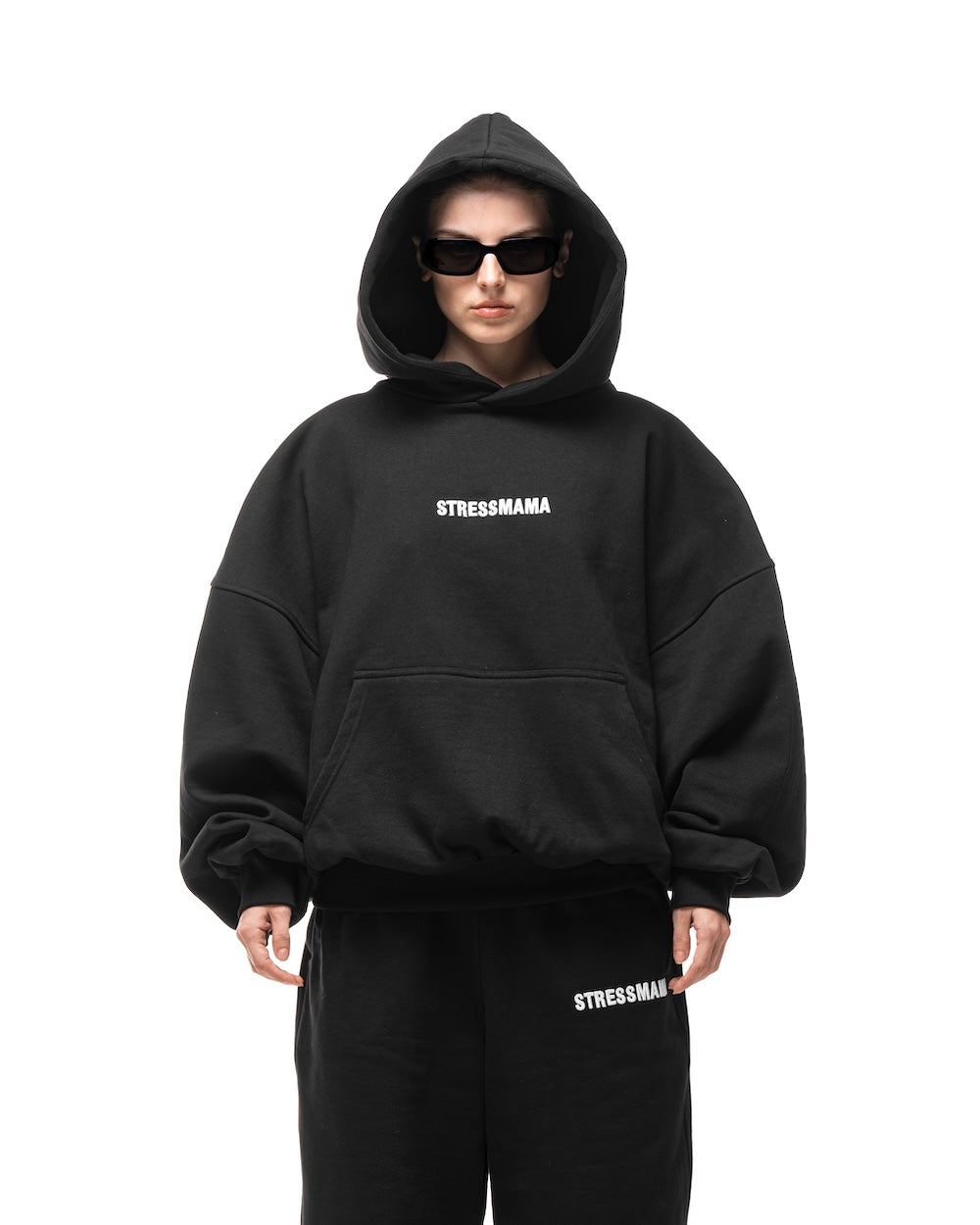 FALL25 01 TEAM HOODIE - BLACK – STRESSMAMA