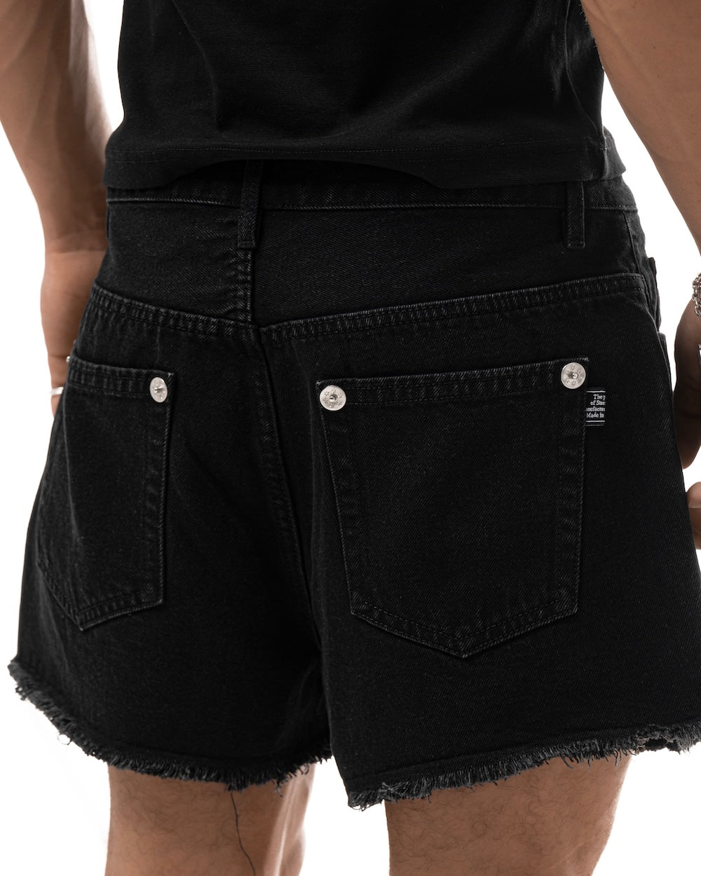 HÔTEL MAMA DENIM SHORTS - BLACK