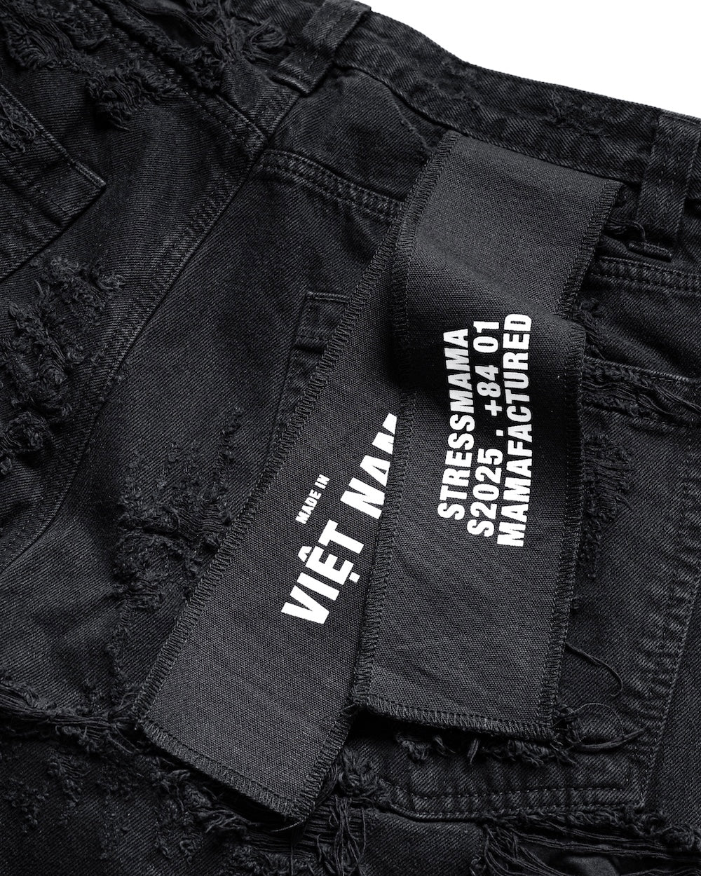 MAMAFIA DISTRESSED JEANS - BLACK