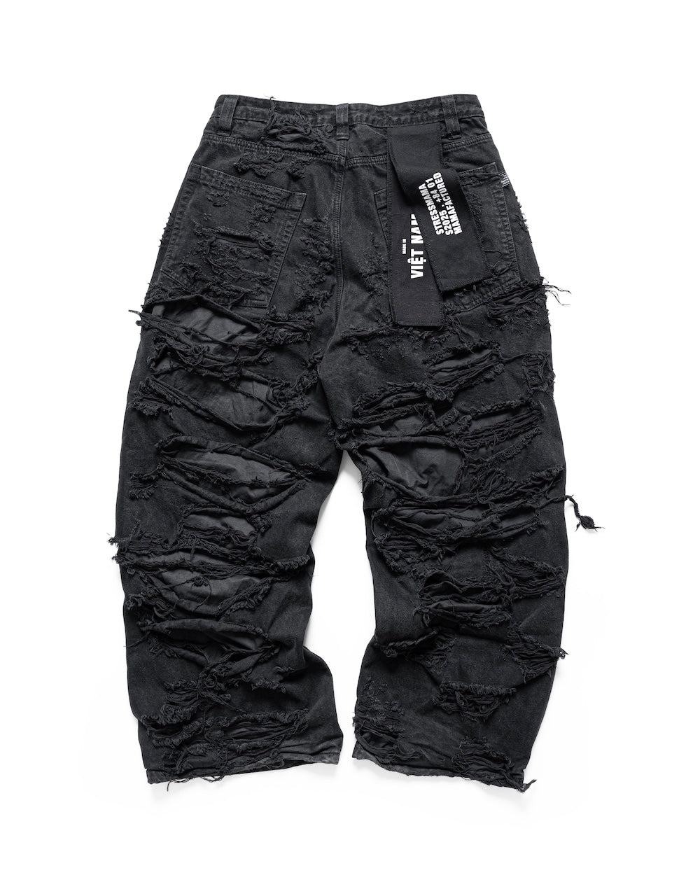 MAMAFIA DISTRESSED JEANS - BLACK