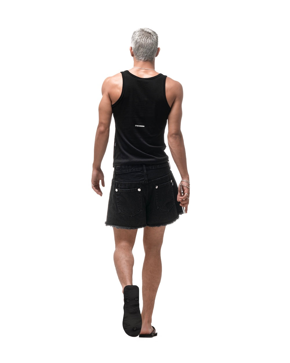 HÔTEL MAMA DENIM SHORTS - BLACK