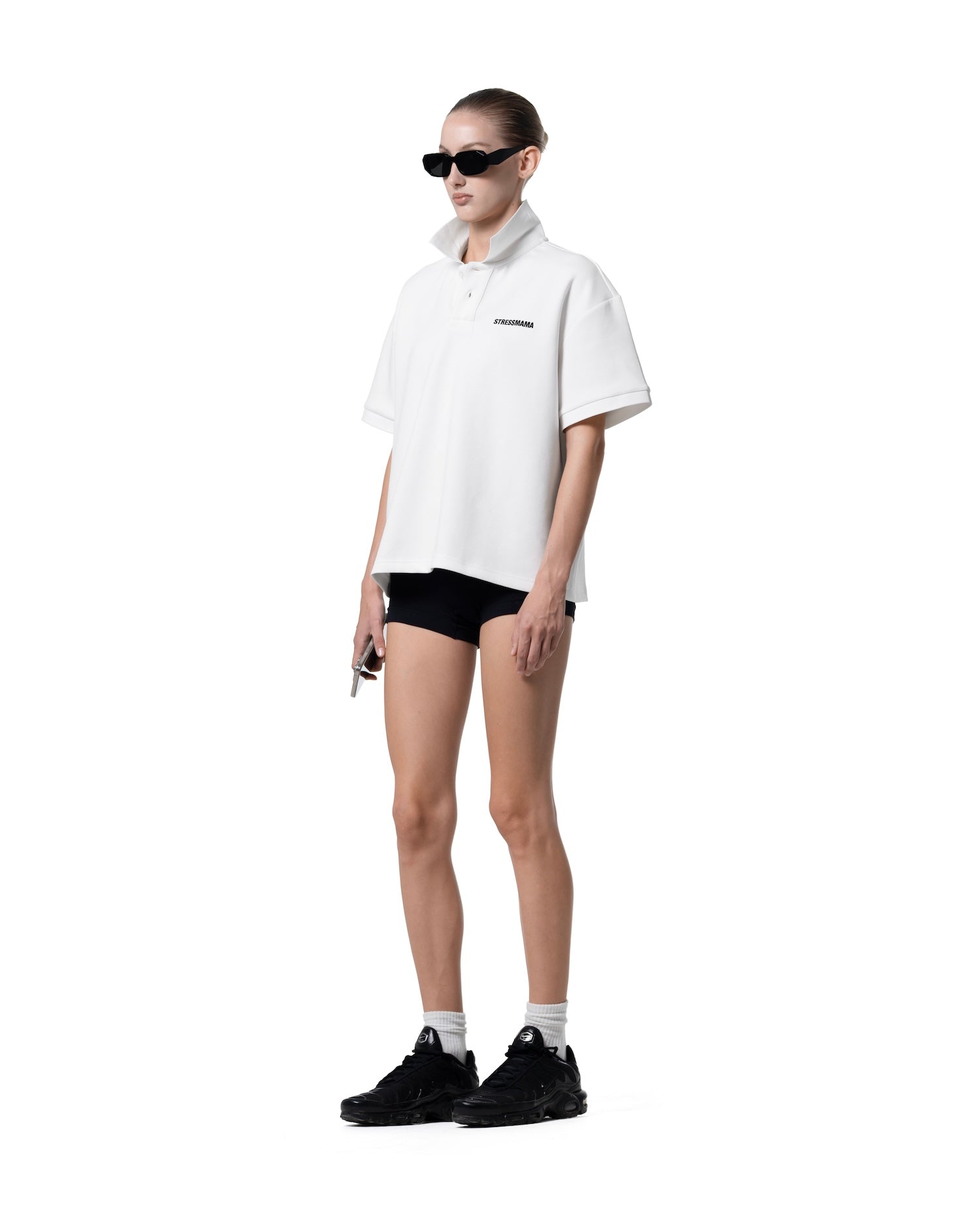 SSMA LOGO POLO T-SHIRT - WHITE