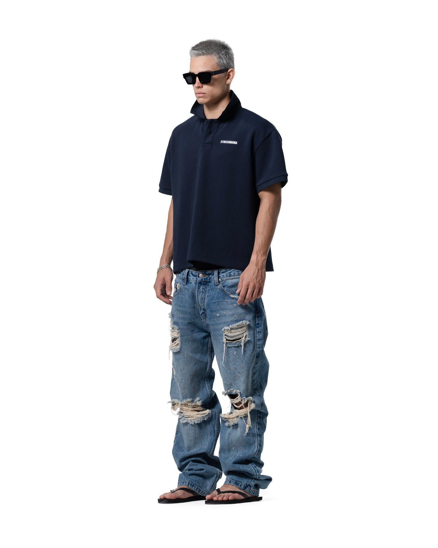 SSMA LOGO POLO T-SHIRT - BLUE