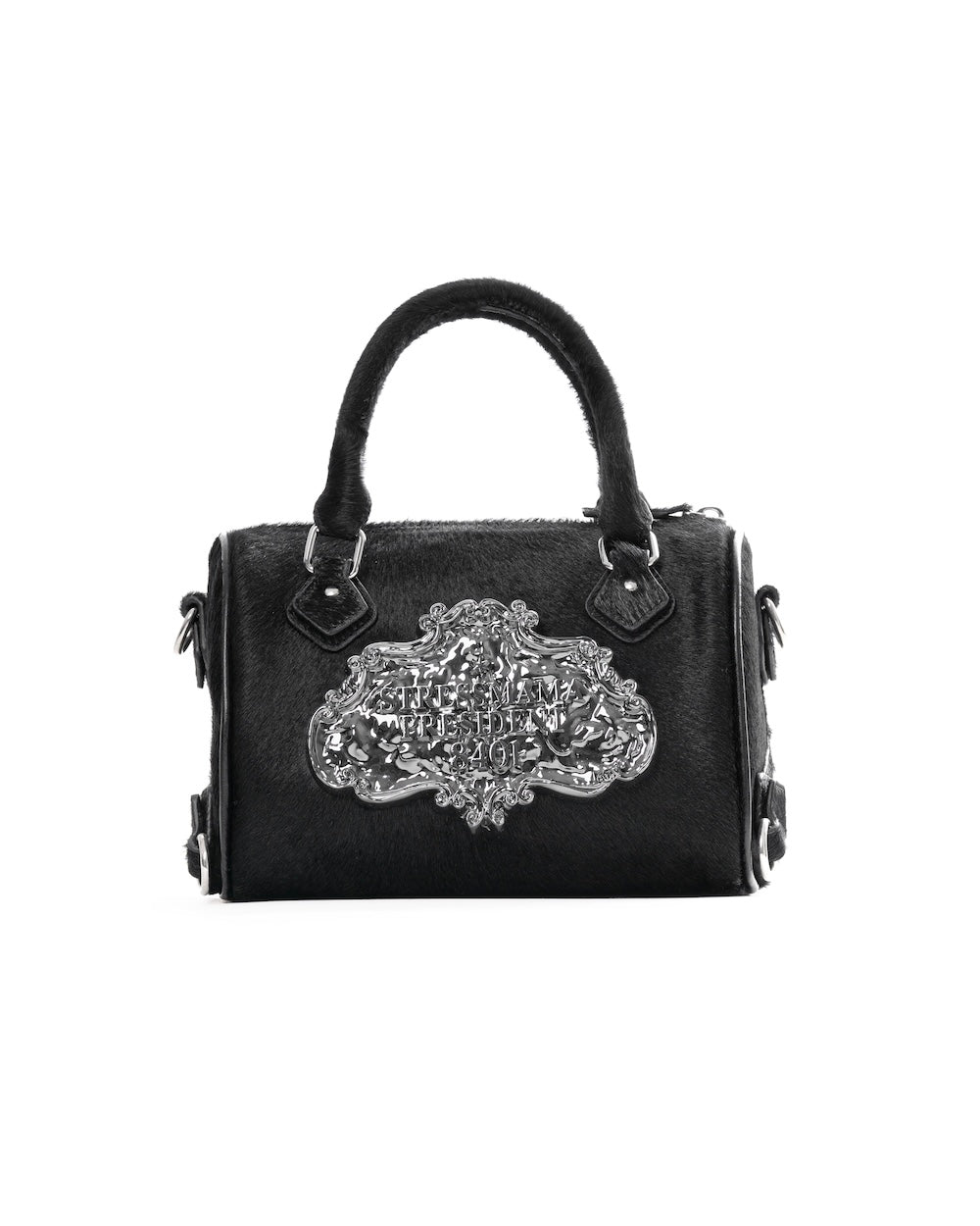 SSMA COWHIDE LEATHER BAG - HAIRON BLACK
