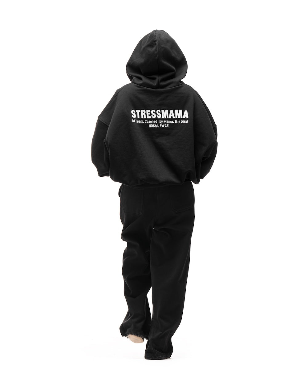FALL25 01 TEAM HOODIE - BLACK – STRESSMAMA