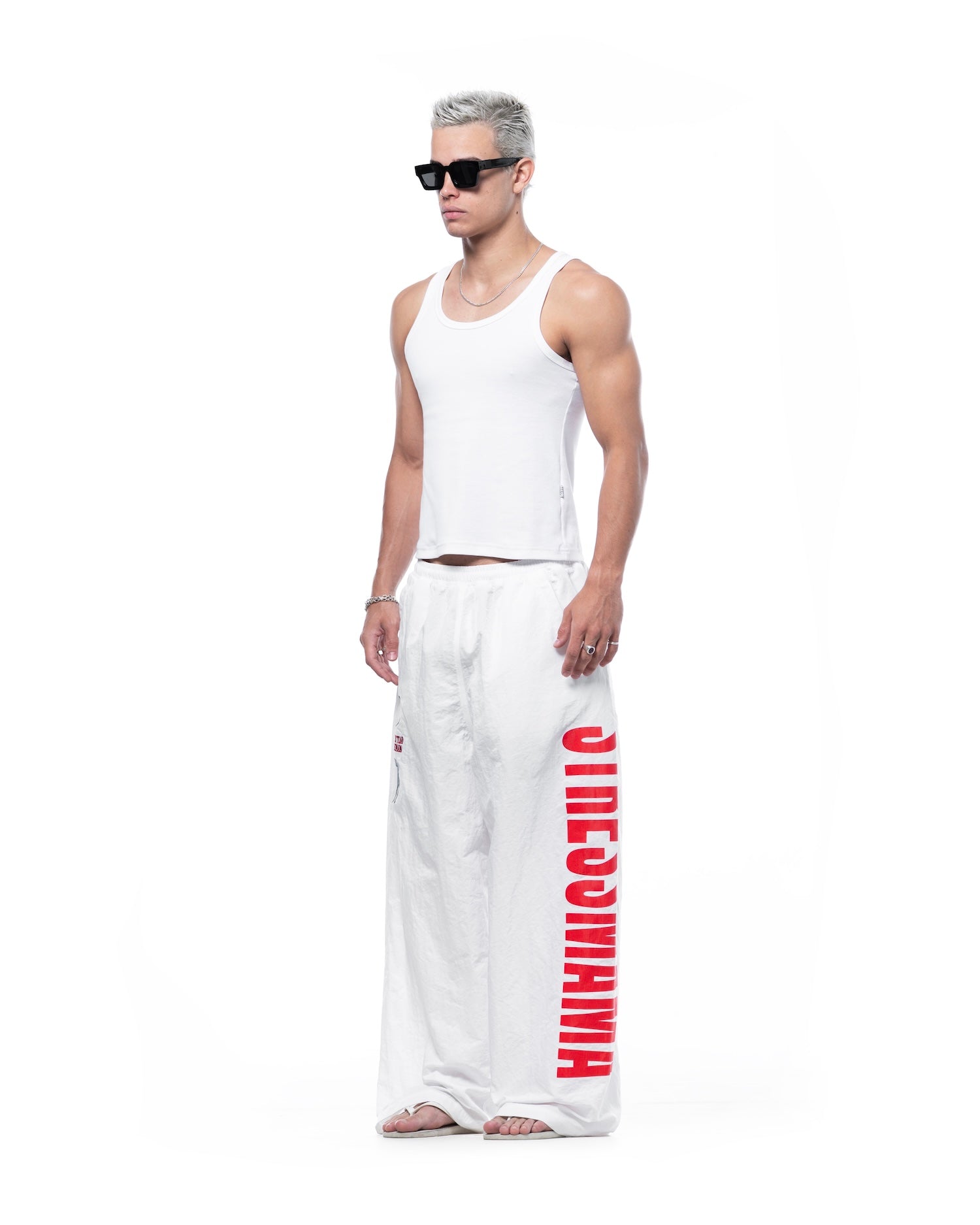 SSMA RACING TRACK PANTS - WHITE