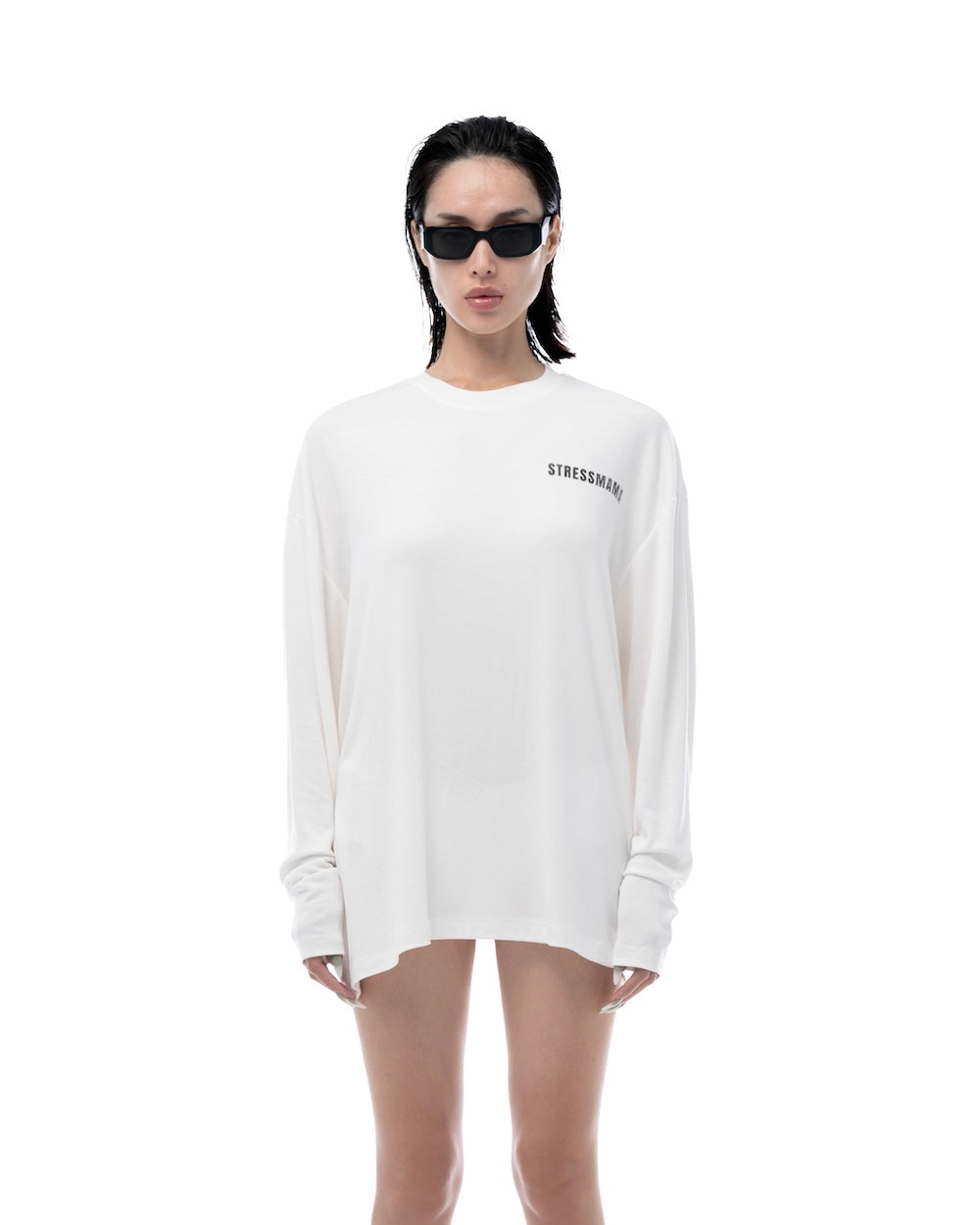 STRESSMAMA 長袖Tシャツ ホワイト size M HÔTEL MAMA LONGSLEEVE - WHITE – STRESSMAMA