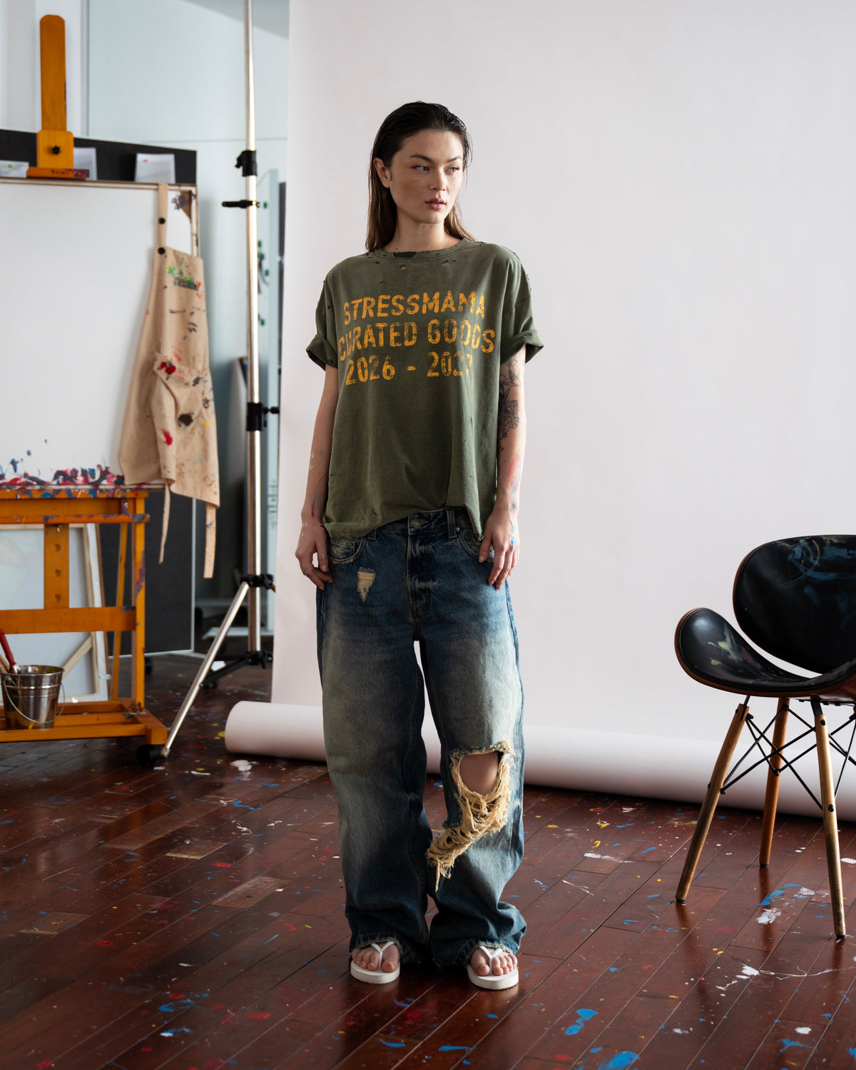 SSMA CURATED WASHED T-SHIRT - GREEN