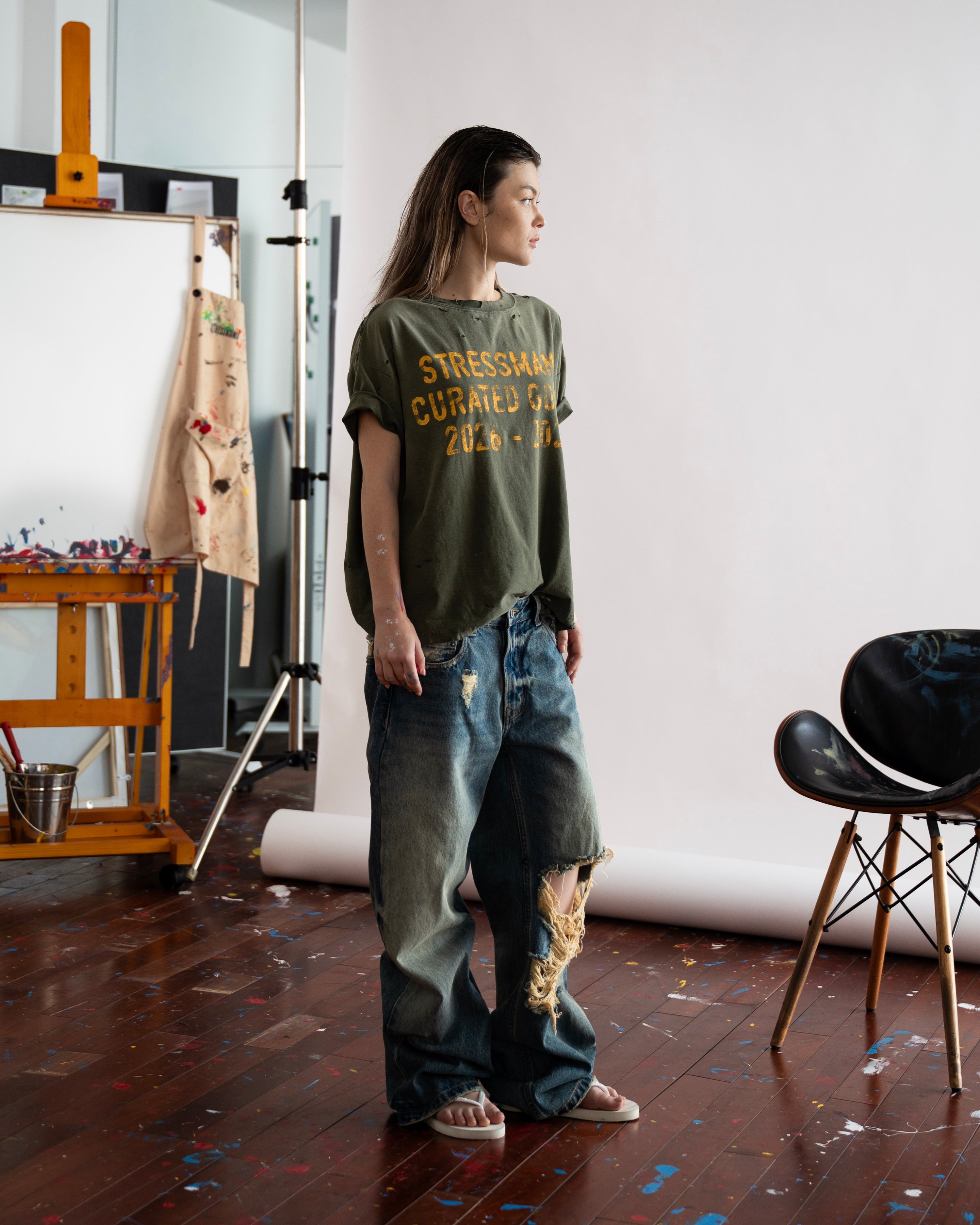 SSMA CURATED WASHED T-SHIRT - GREEN