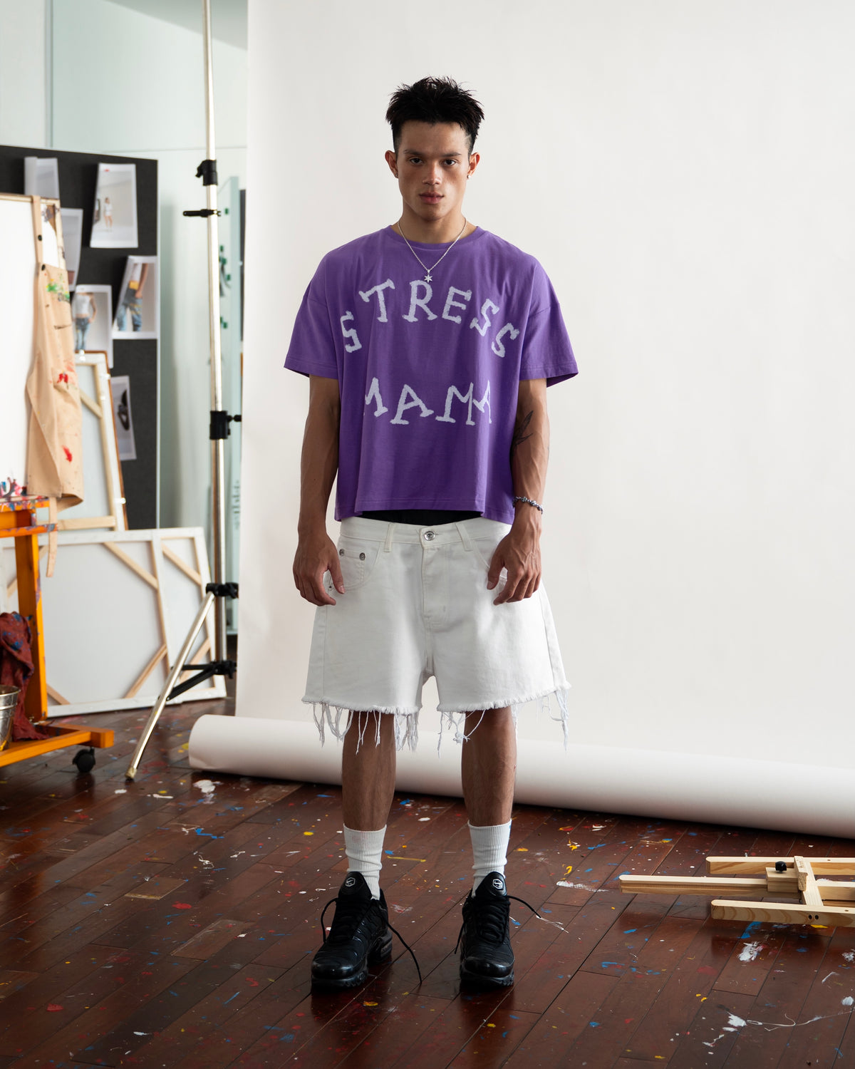 SSMA CRAYON LOGO T-SHIRT - PURPLE