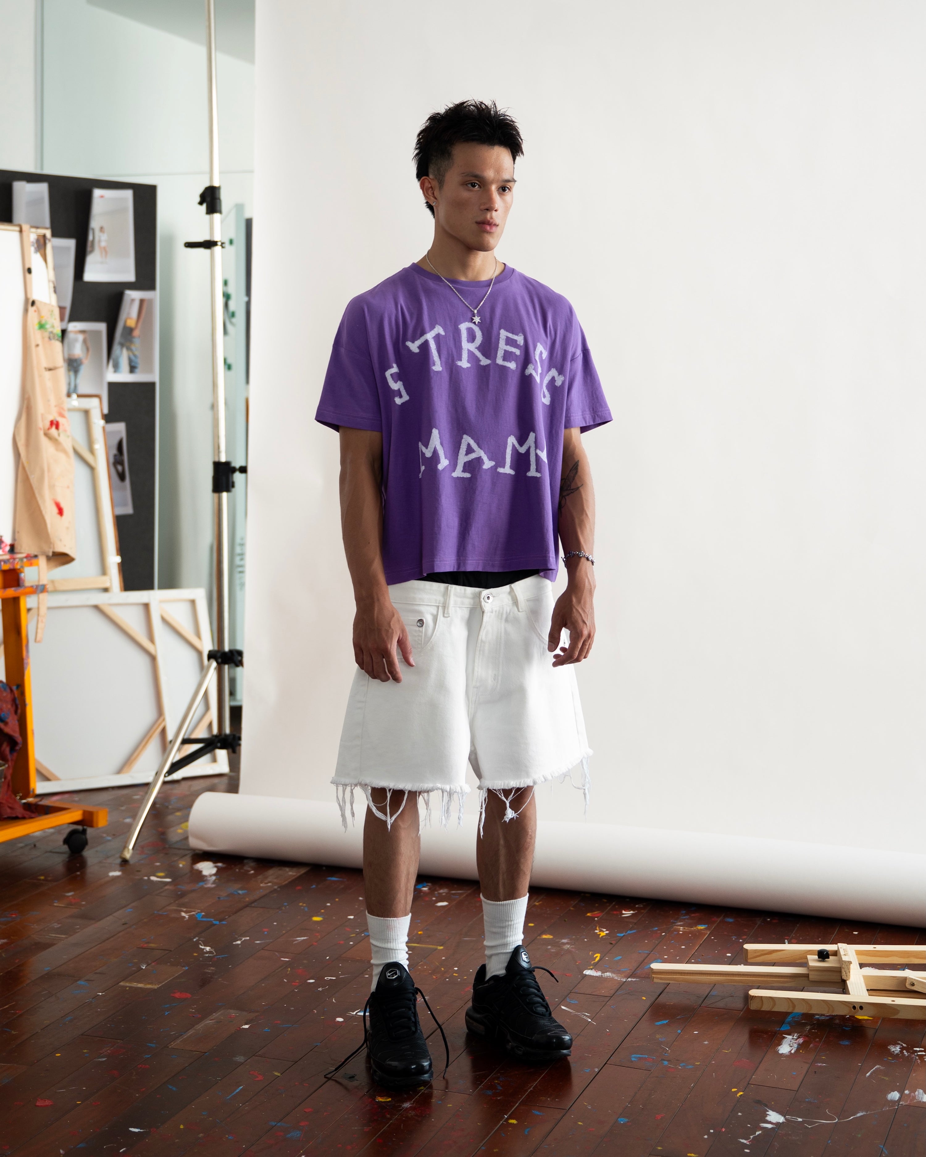 SSMA CRAYON LOGO T-SHIRT - PURPLE