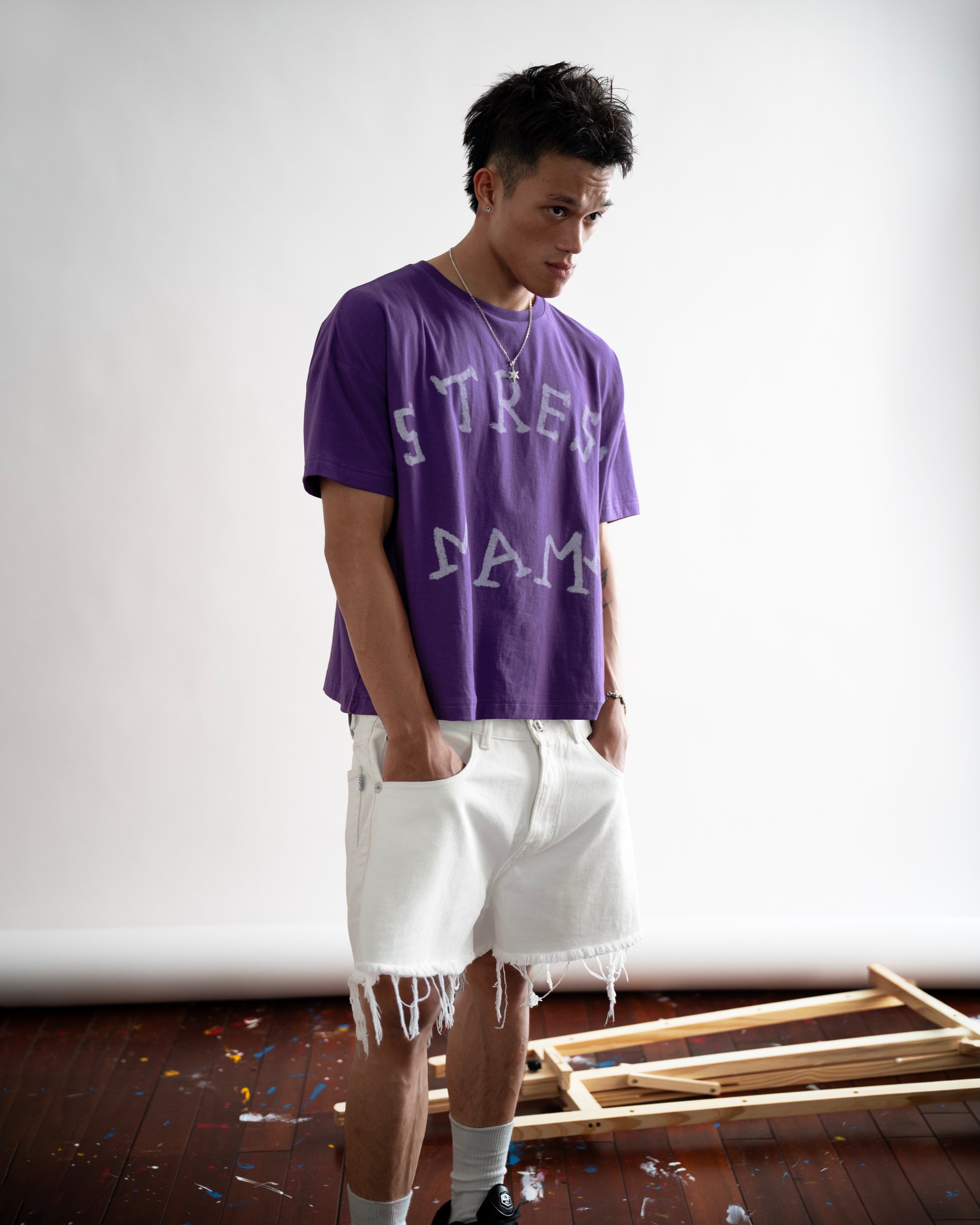 SSMA CRAYON LOGO T-SHIRT - PURPLE
