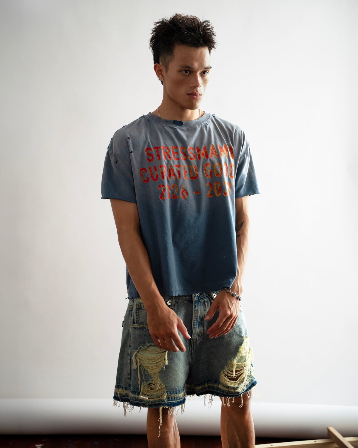 SSMA CURATED WASHED T-SHIRT - BLUE