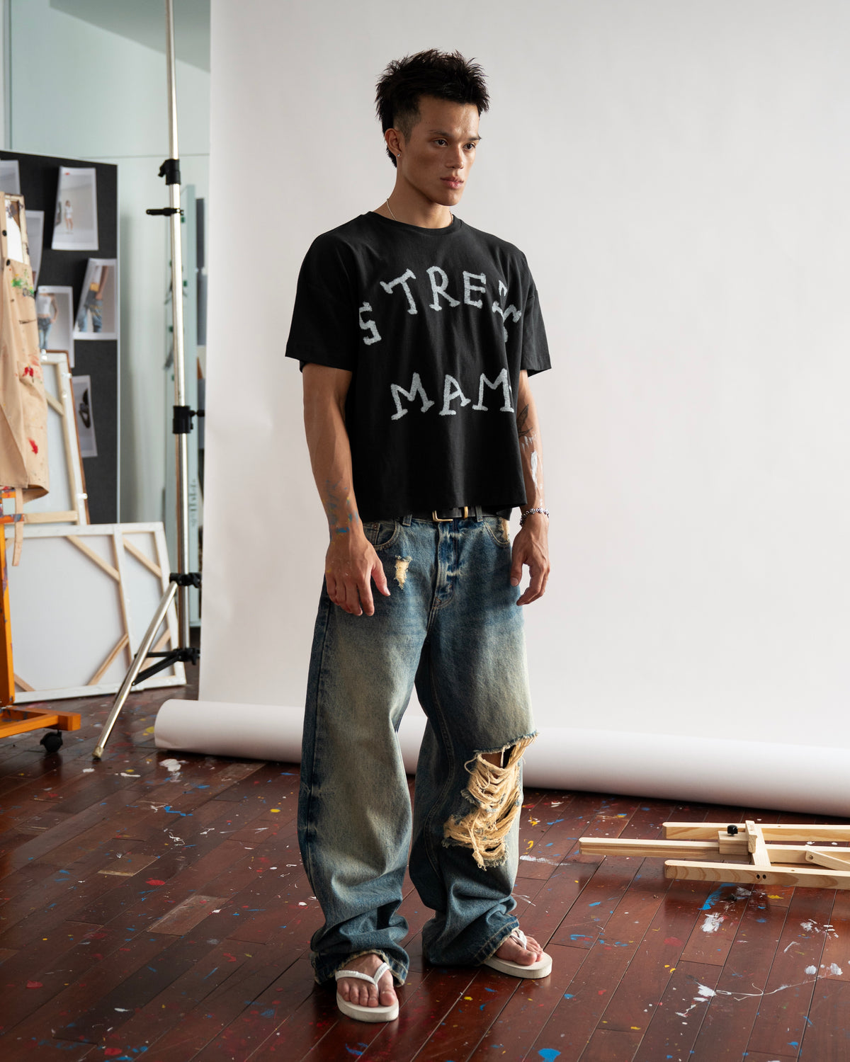 SSMA CRAYON LOGO T-SHIRT - BLACK