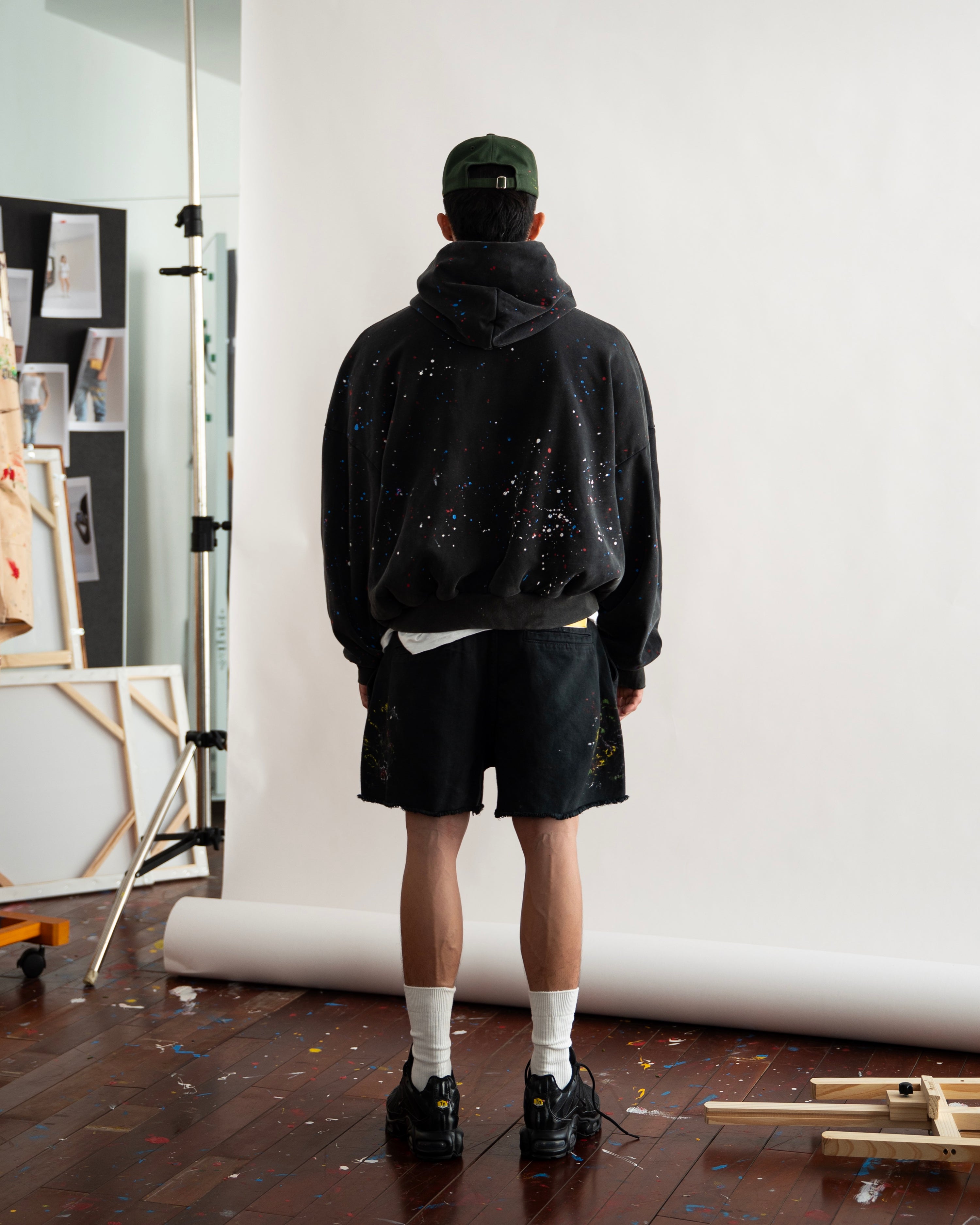 SSMA PAINT SPLATTER HOODIE - BLACK