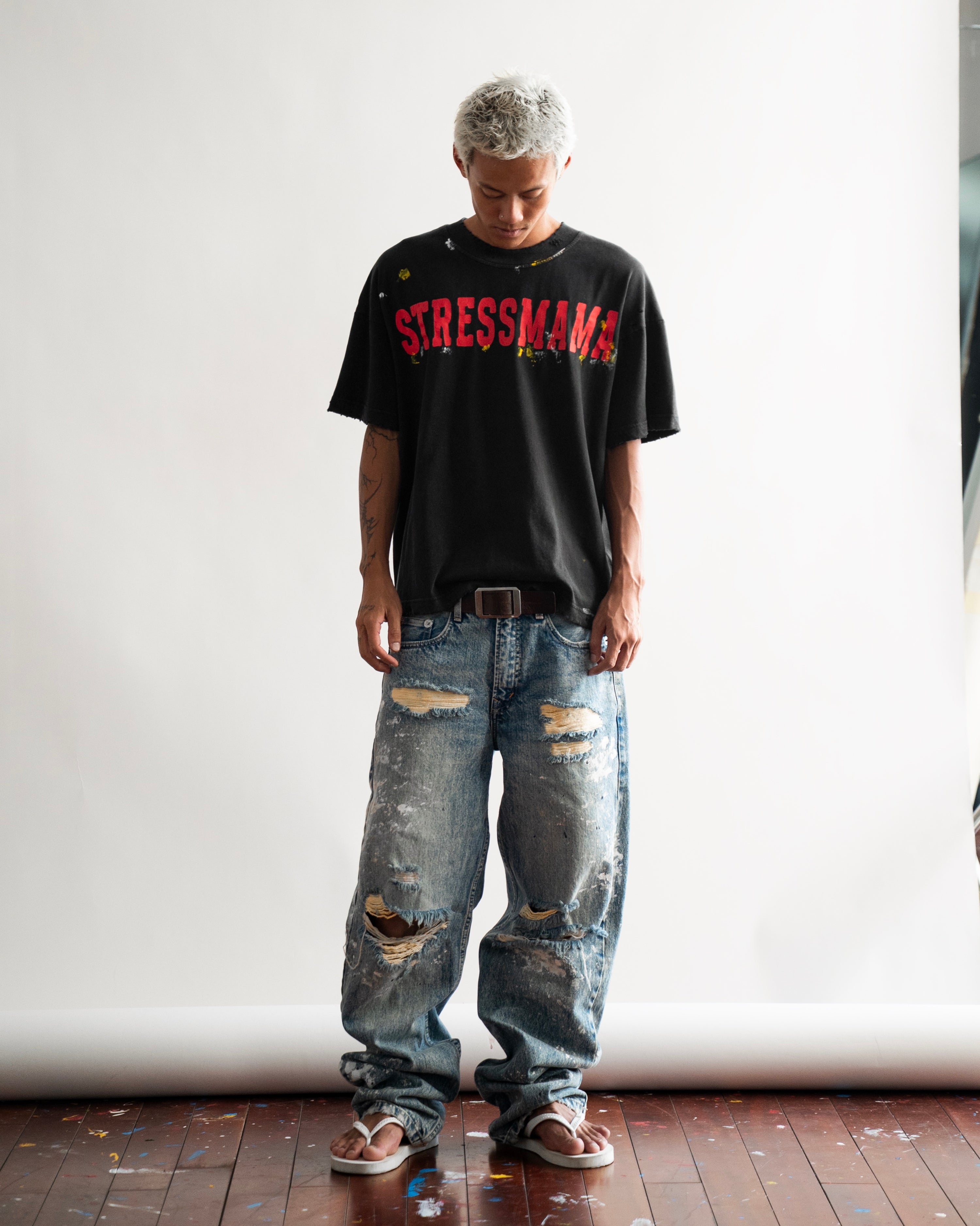 SSMA STAIN T-SHIRT - BLACK