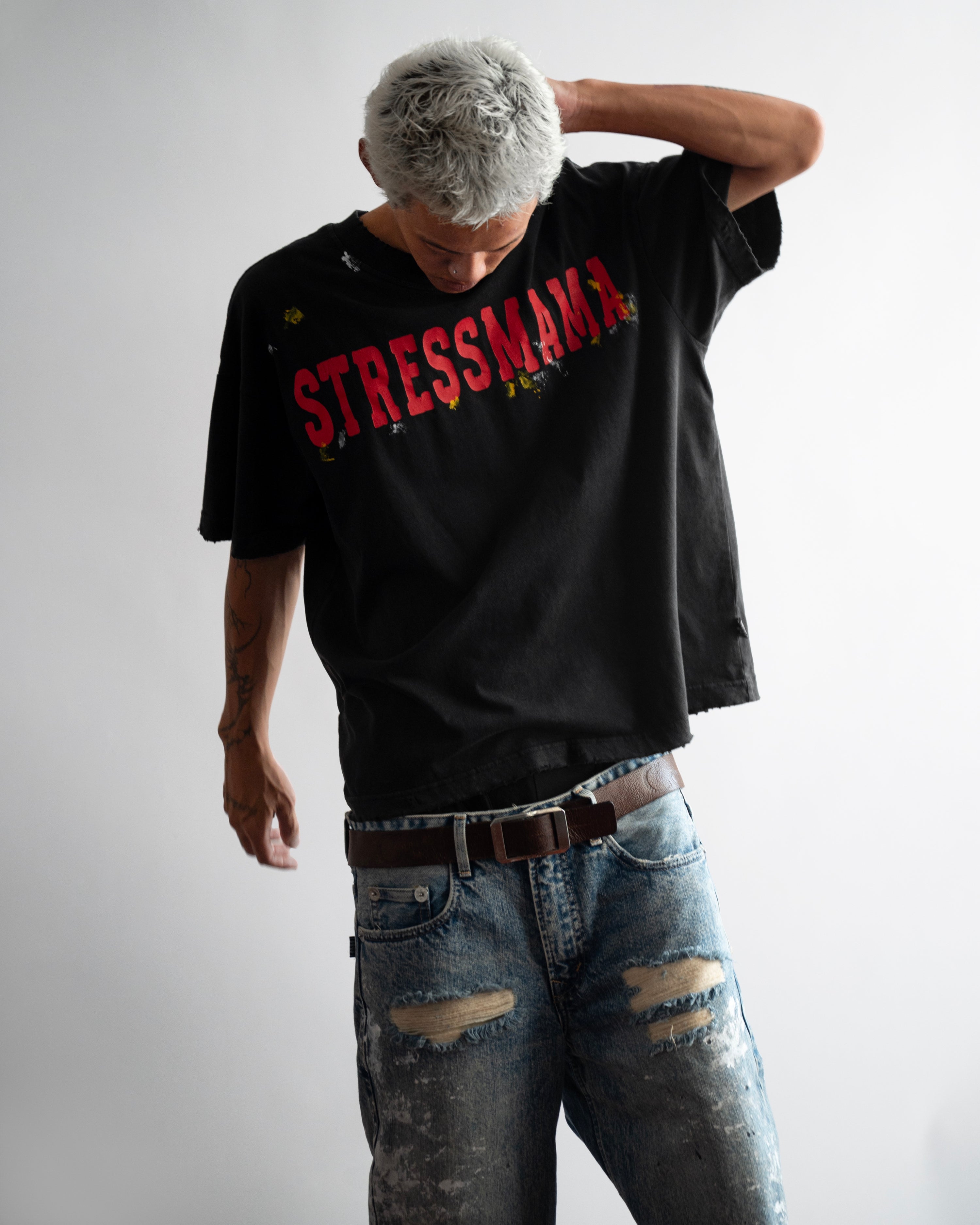 SSMA STAIN T-SHIRT - BLACK