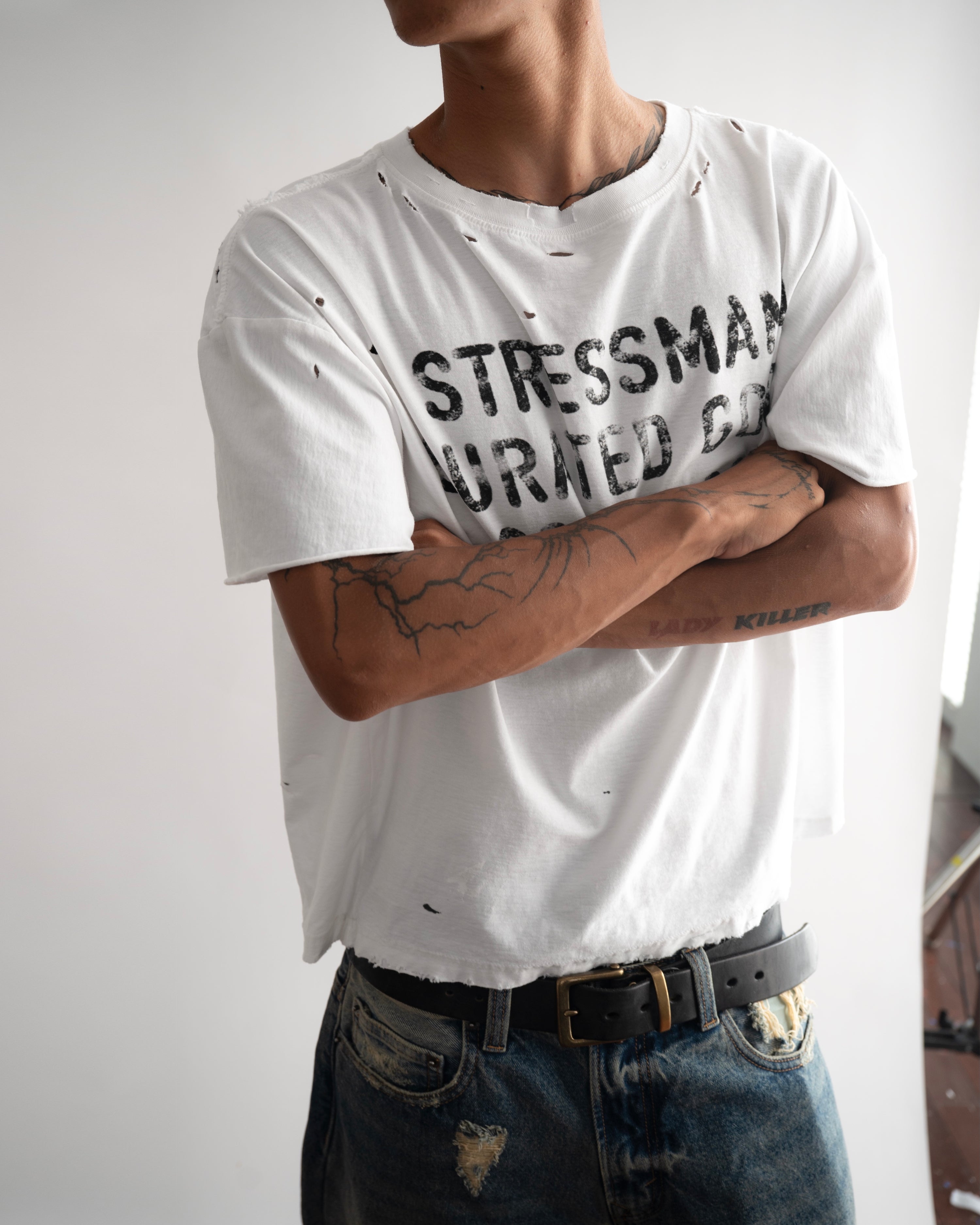 SSMA CURATED WASHED T-SHIRT - WHITE