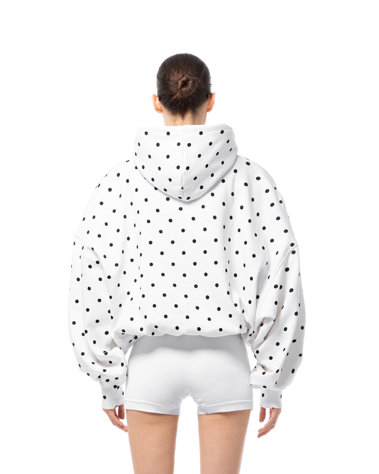 SSMA POLKA DOT HOODIE - WHITE – STRESSMAMA