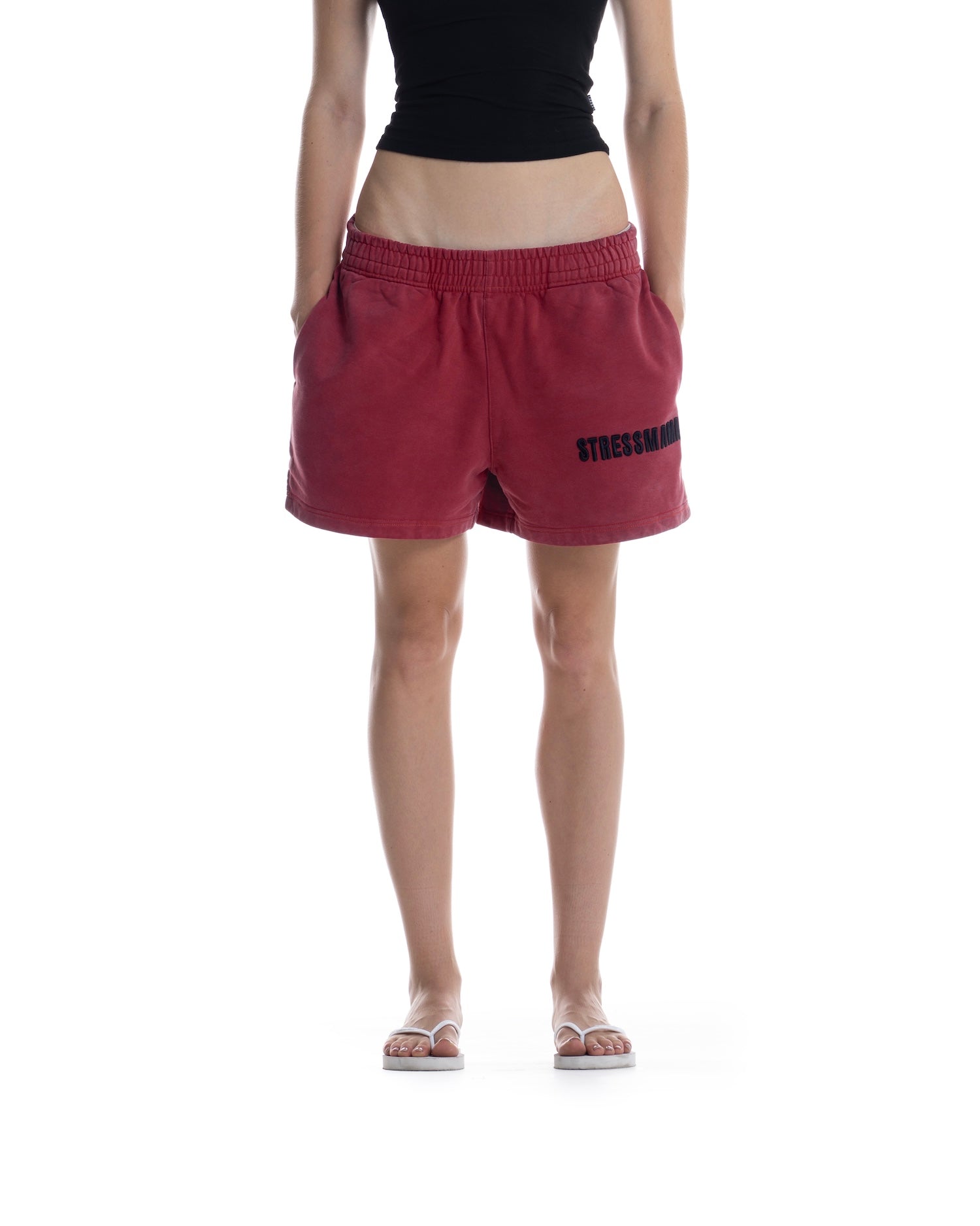 SSMA WASHED SWEAT SHORTS - RED