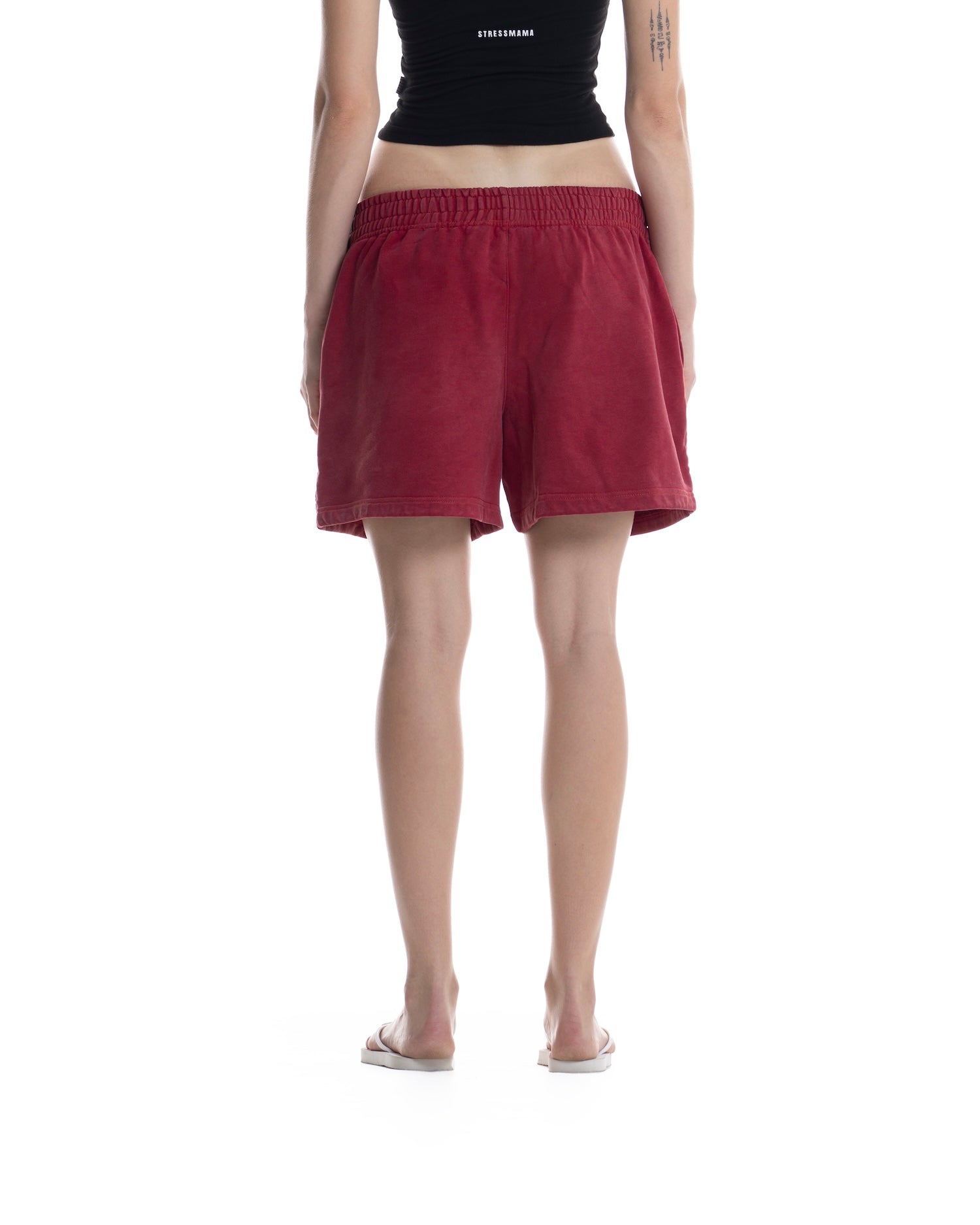 SSMA WASHED SWEAT SHORTS - RED