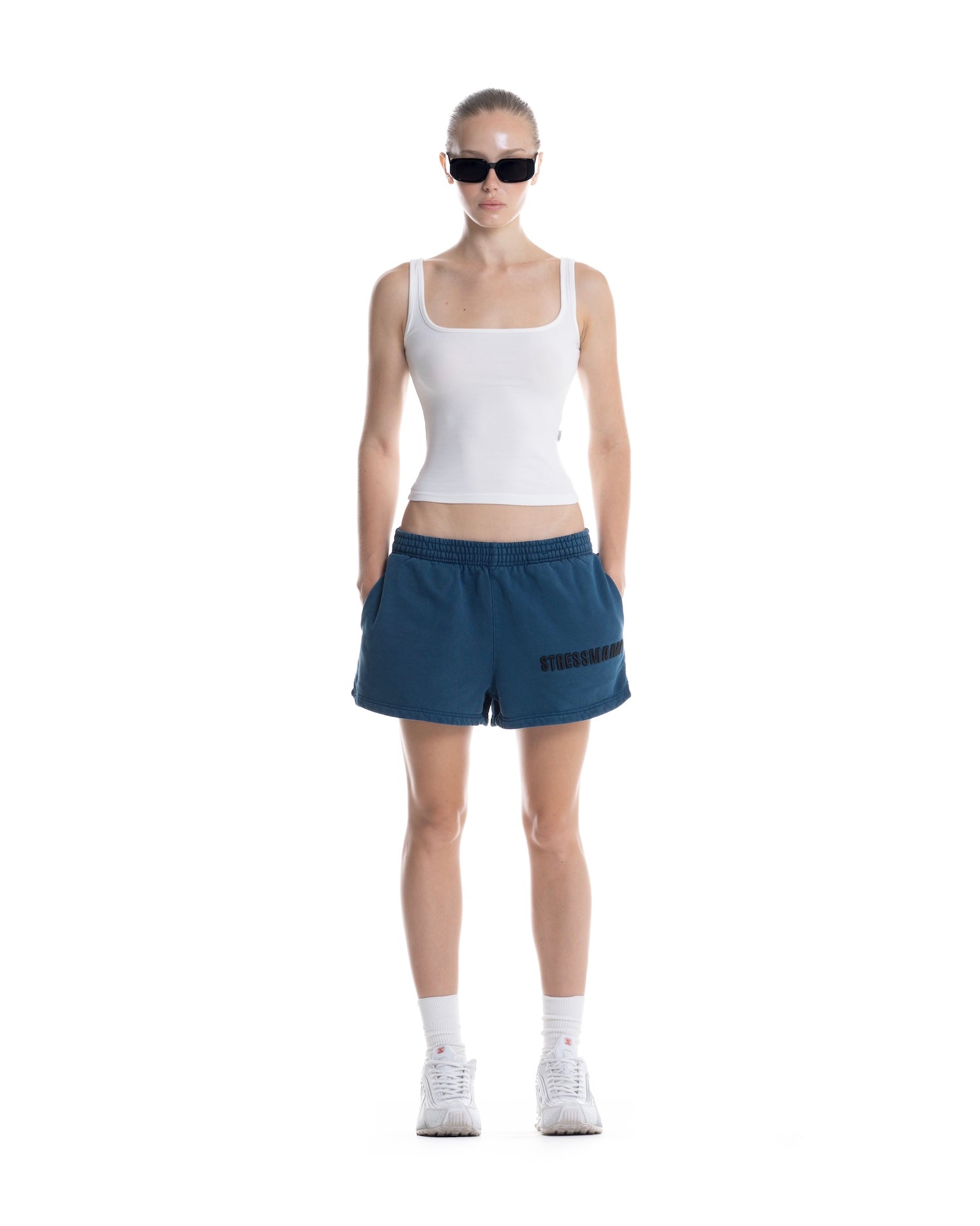 SSMA WASHED SWEAT SHORTS - DARK BLUE