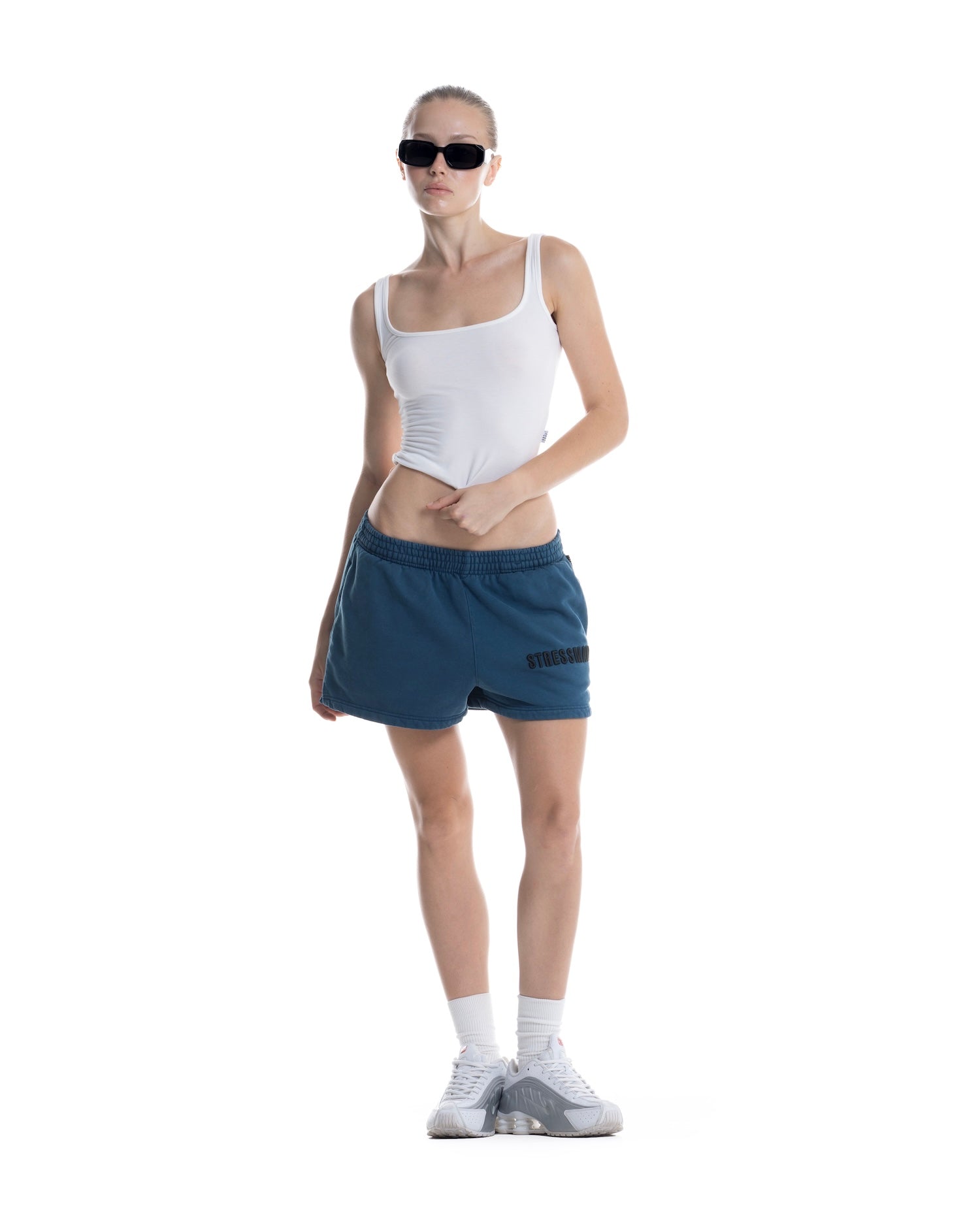 SSMA WASHED SWEAT SHORTS - DARK BLUE