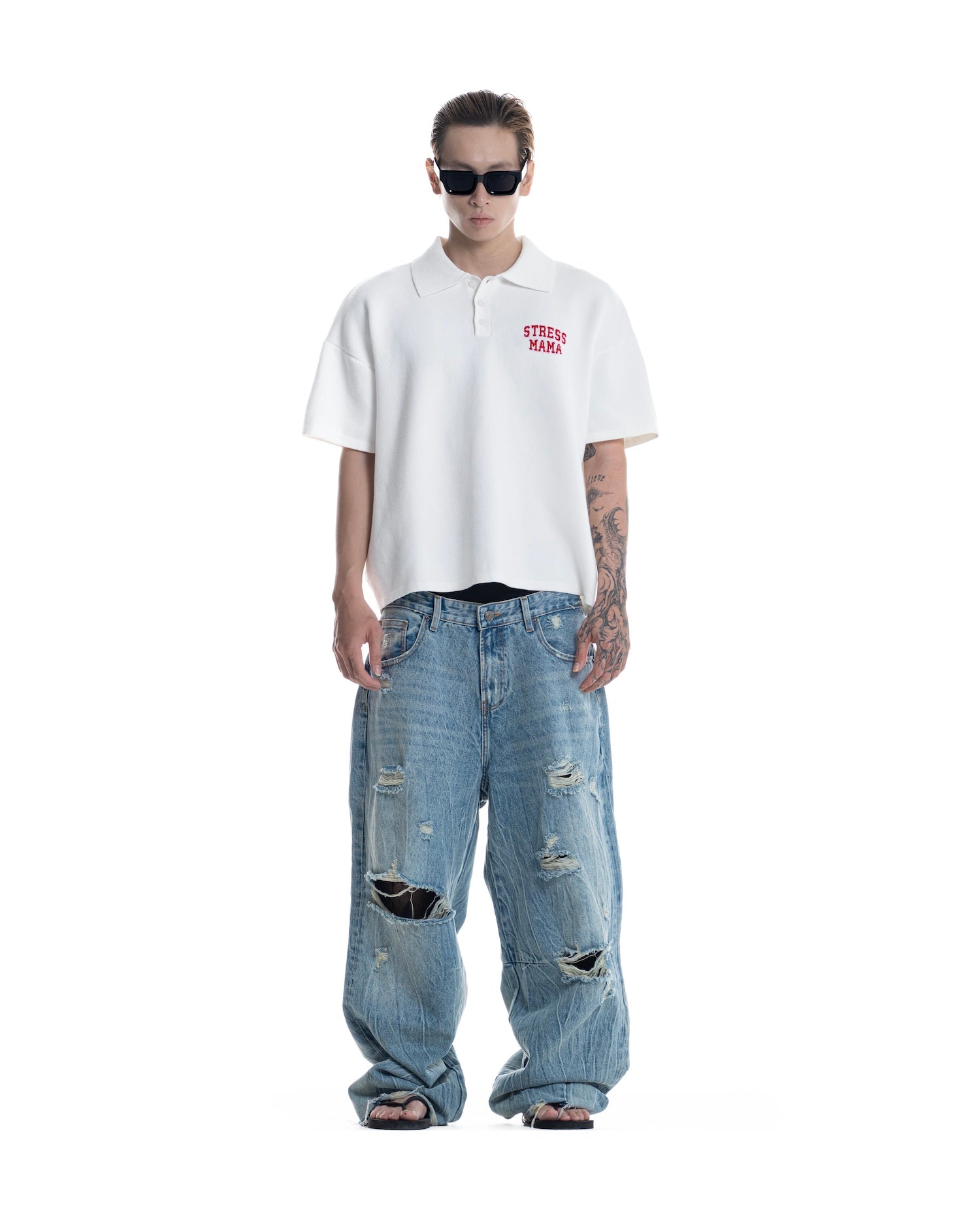 SS26 KNIT POLO - WHITE