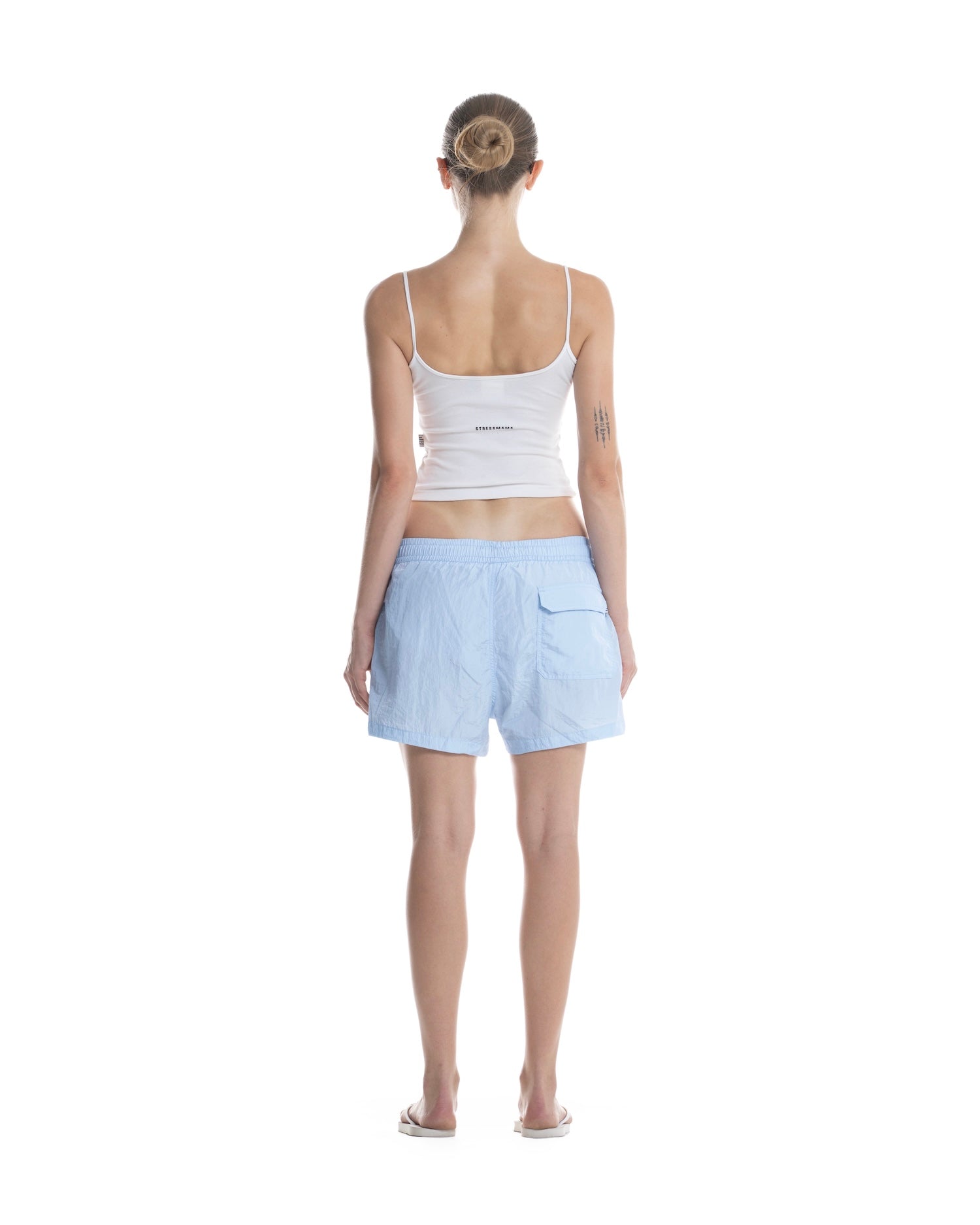 SUMMER26 LOGO SHORTS - BABY BLUE