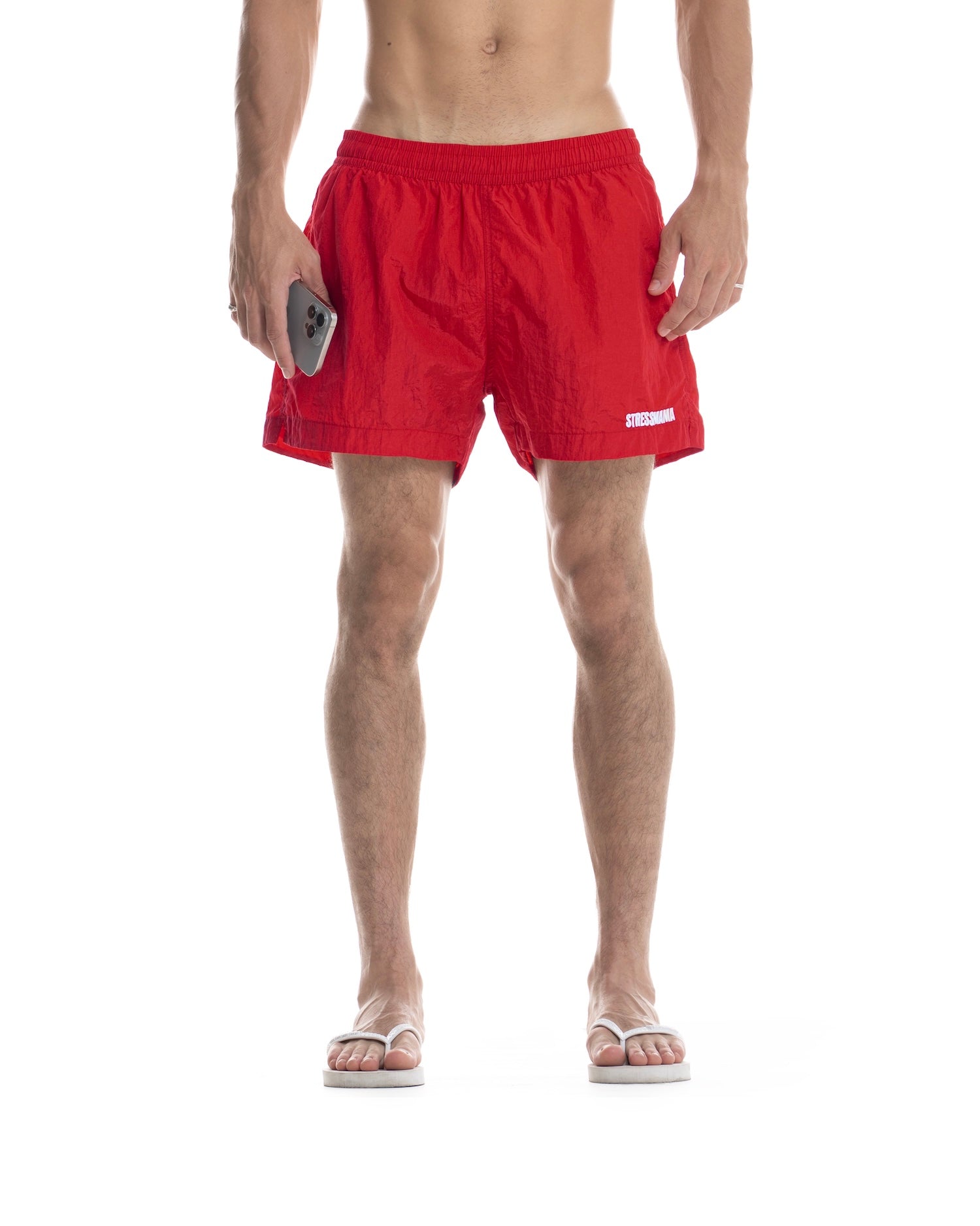 SUMMER26 LOGO SHORTS - RED