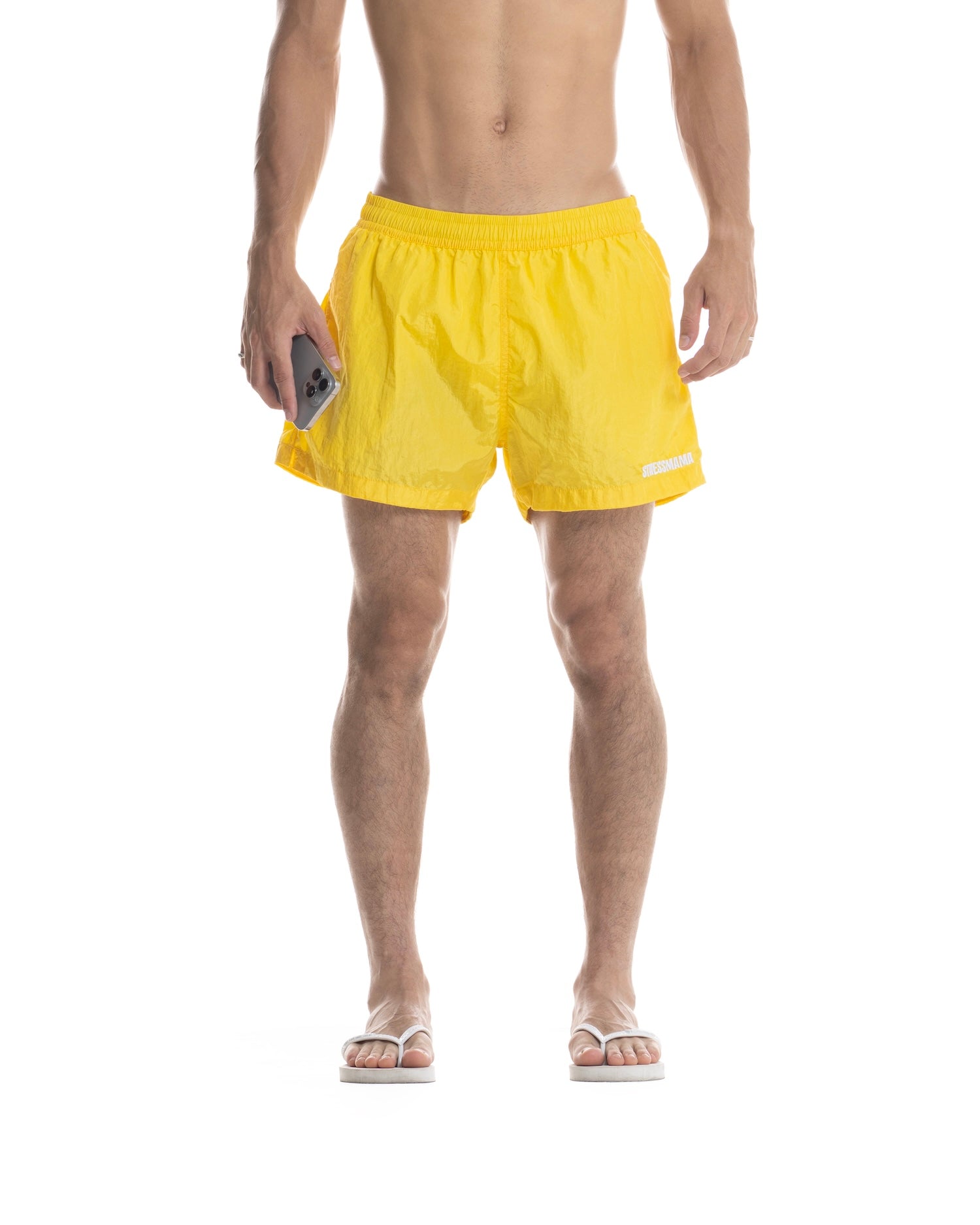 SUMMER26 LOGO SHORTS - YELLOW