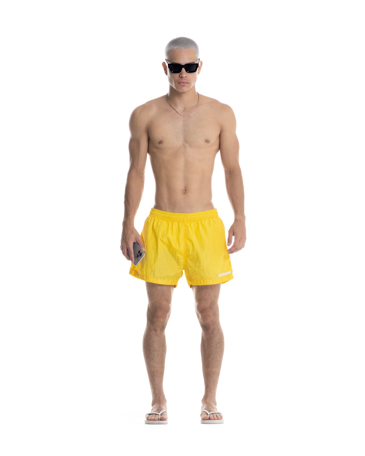 SUMMER26 LOGO SHORTS - YELLOW