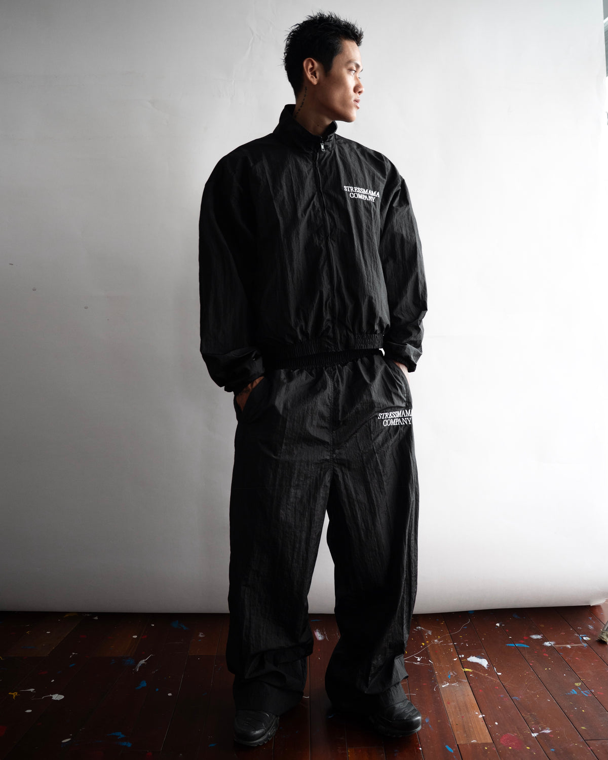 SSMA COMPANY TRACKSUIT PANTS - BLACK