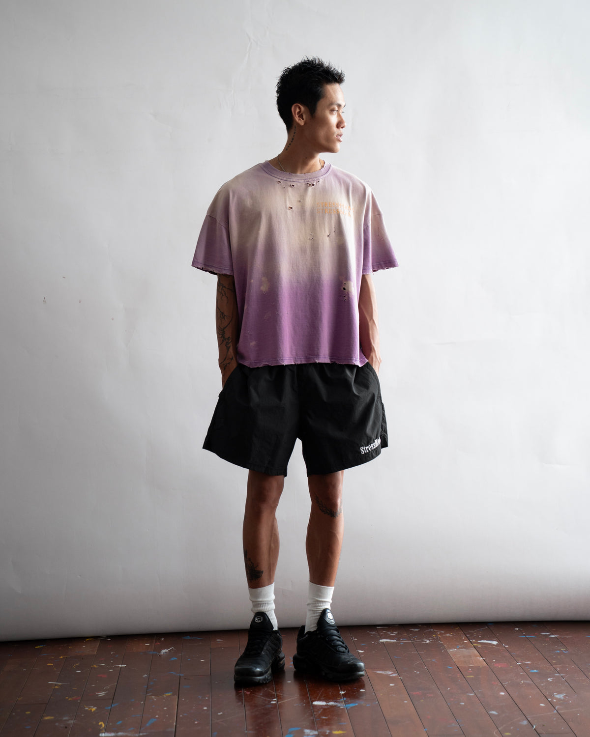 SSMA RUST DISTRESS T-SHIRT - PURPLE
